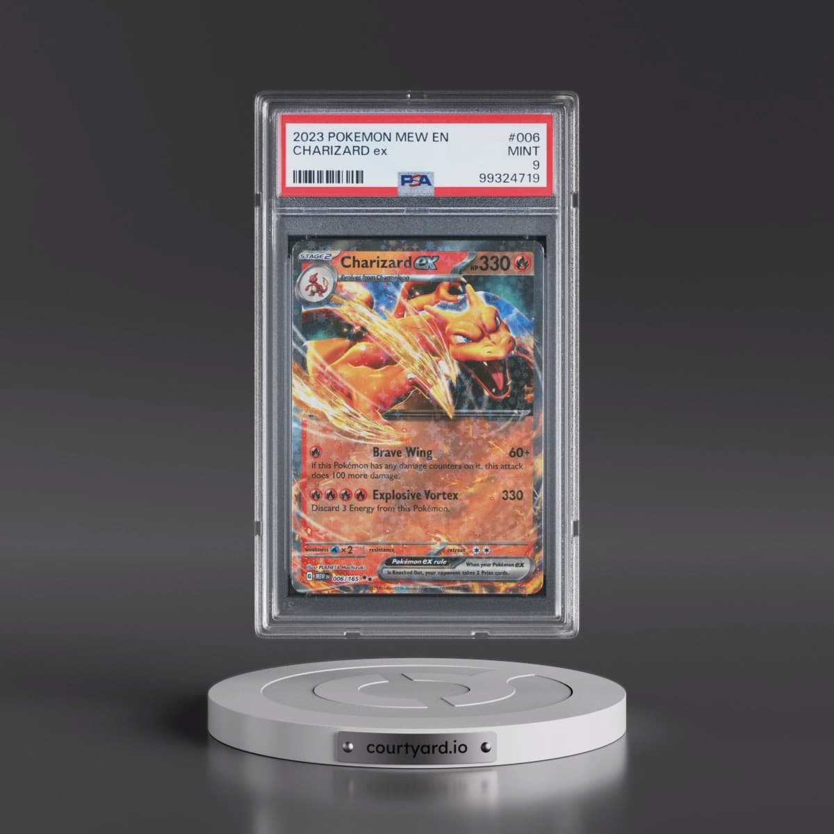 2023 Pokémon Mew EN-151 #006 Charizard EX - Holo (PSA 9 MINT)