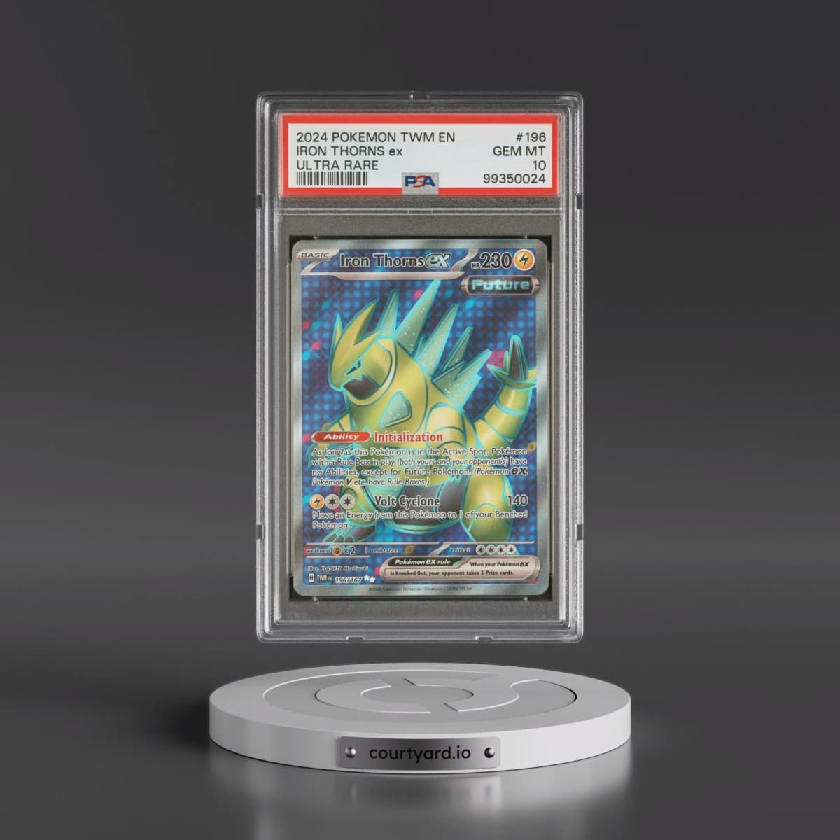 2024 Pokémon Twm EN-Twilight Masquerade #196 Iron Thorns EX - Holo Ultra Rare (PSA 10 GEM MINT)