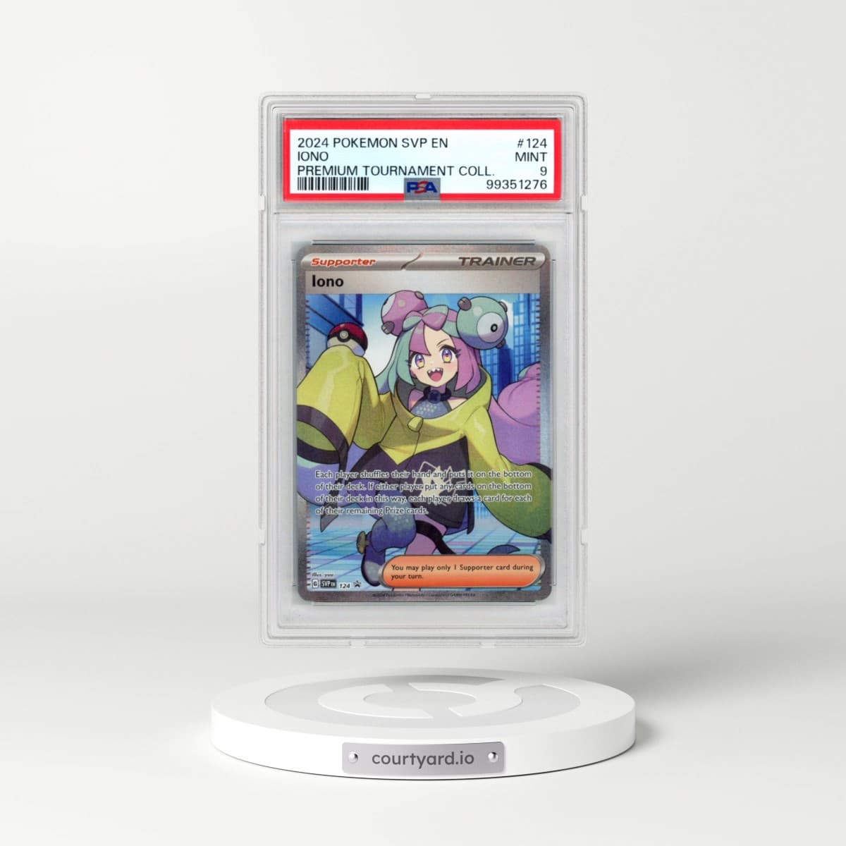 2024 Pokémon Svp EN-SV Black Star Promo #124 Iono - Iono Premium Tournament Collection (PSA 9 MINT)