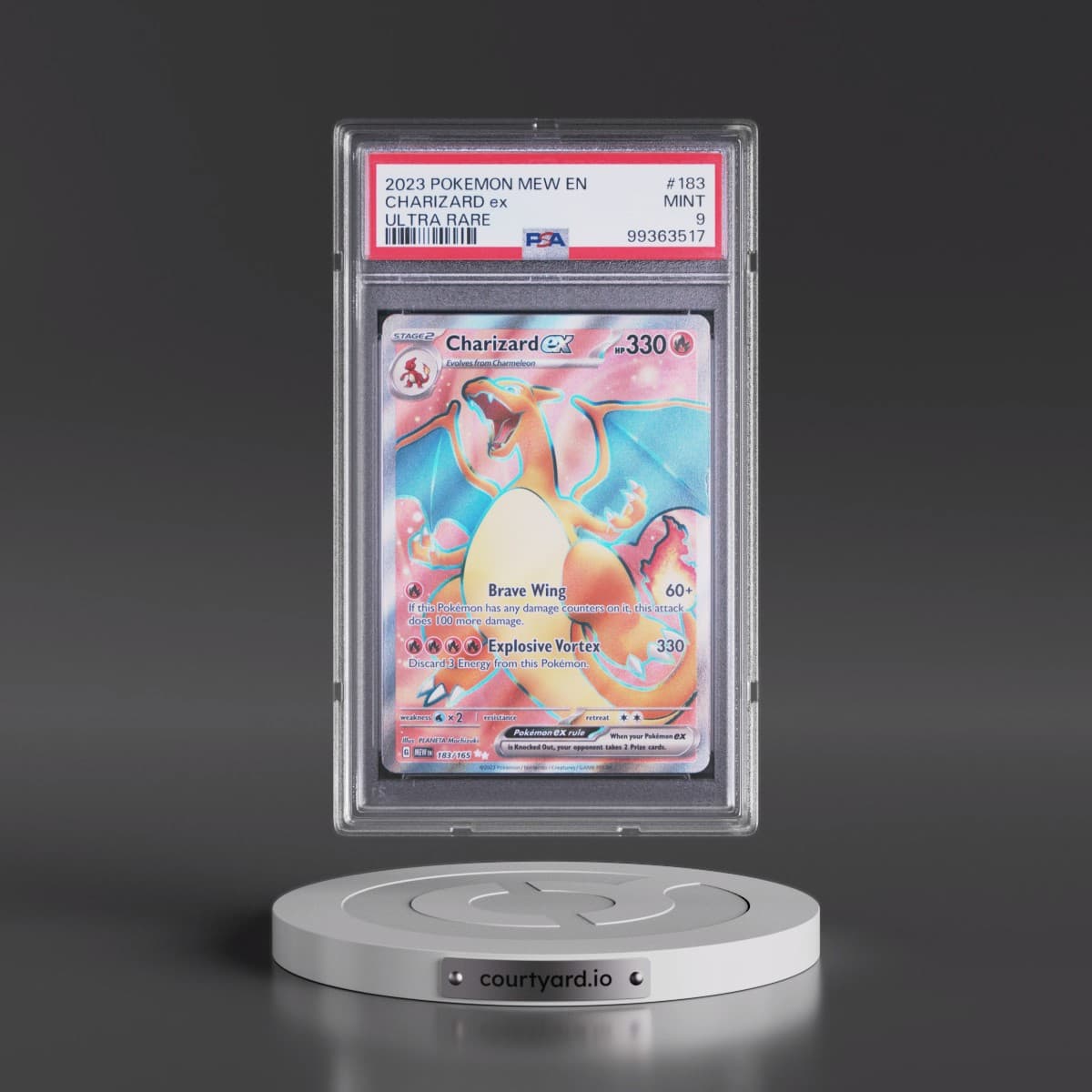 2023 Pokémon Mew EN-151 #183 Charizard EX - Holo Ultra Rare (PSA 9 MINT)
