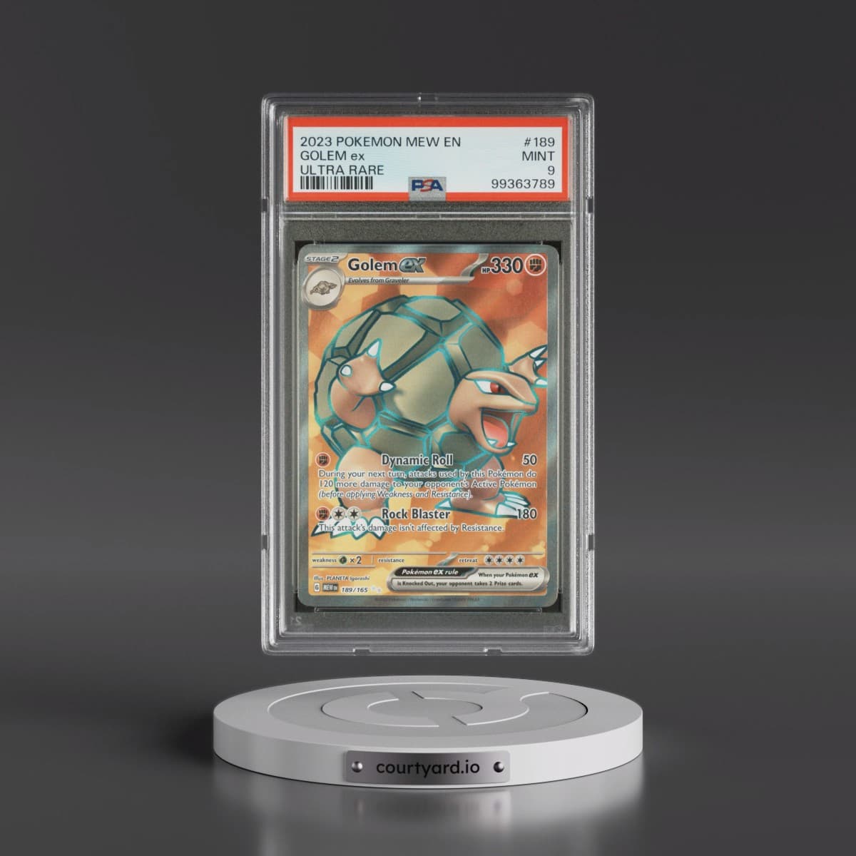 2023 Pokémon Mew EN-151 #189 Golem EX - Holo Ultra Rare (PSA 9 MINT)