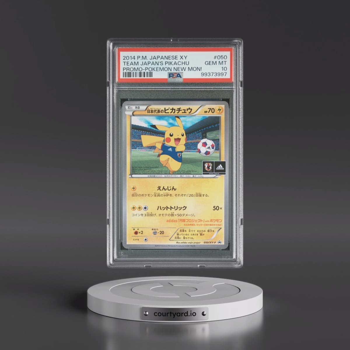 2014 Pokémon XY Promo #50 Team Japan's Pikachu - Pokemon New Mon! (PSA 10 GEM MINT)