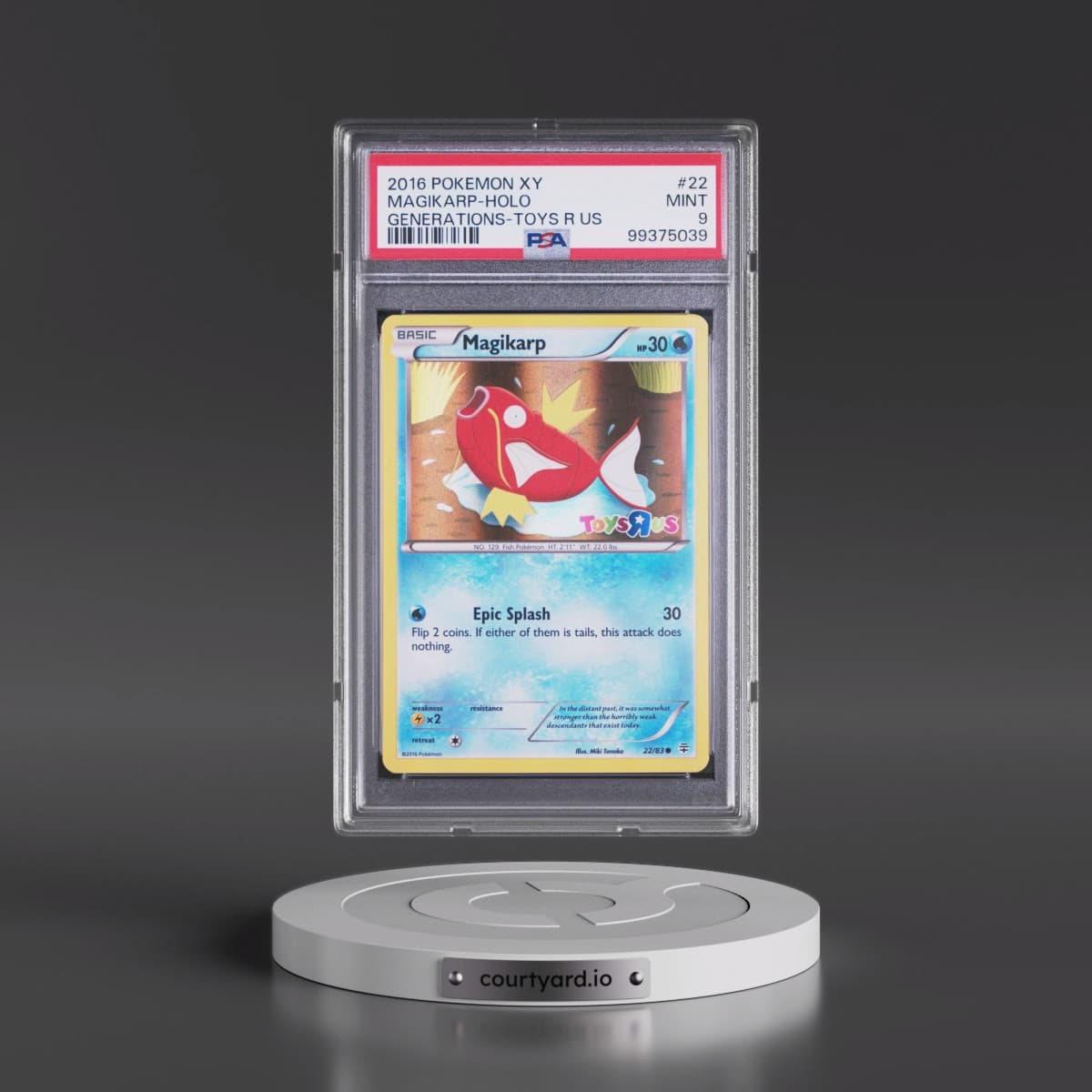2016 Pokémon XY Generations #22 Magikarp - Holo Toys R US (PSA 9 MINT)