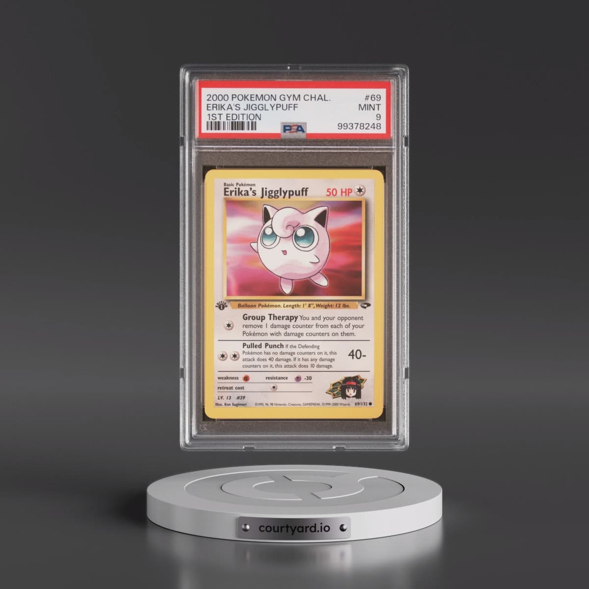 2000 Pokémon Gym Challenge #69 Erika's Jigglypuff - 1st Edition (PSA 9 MINT)