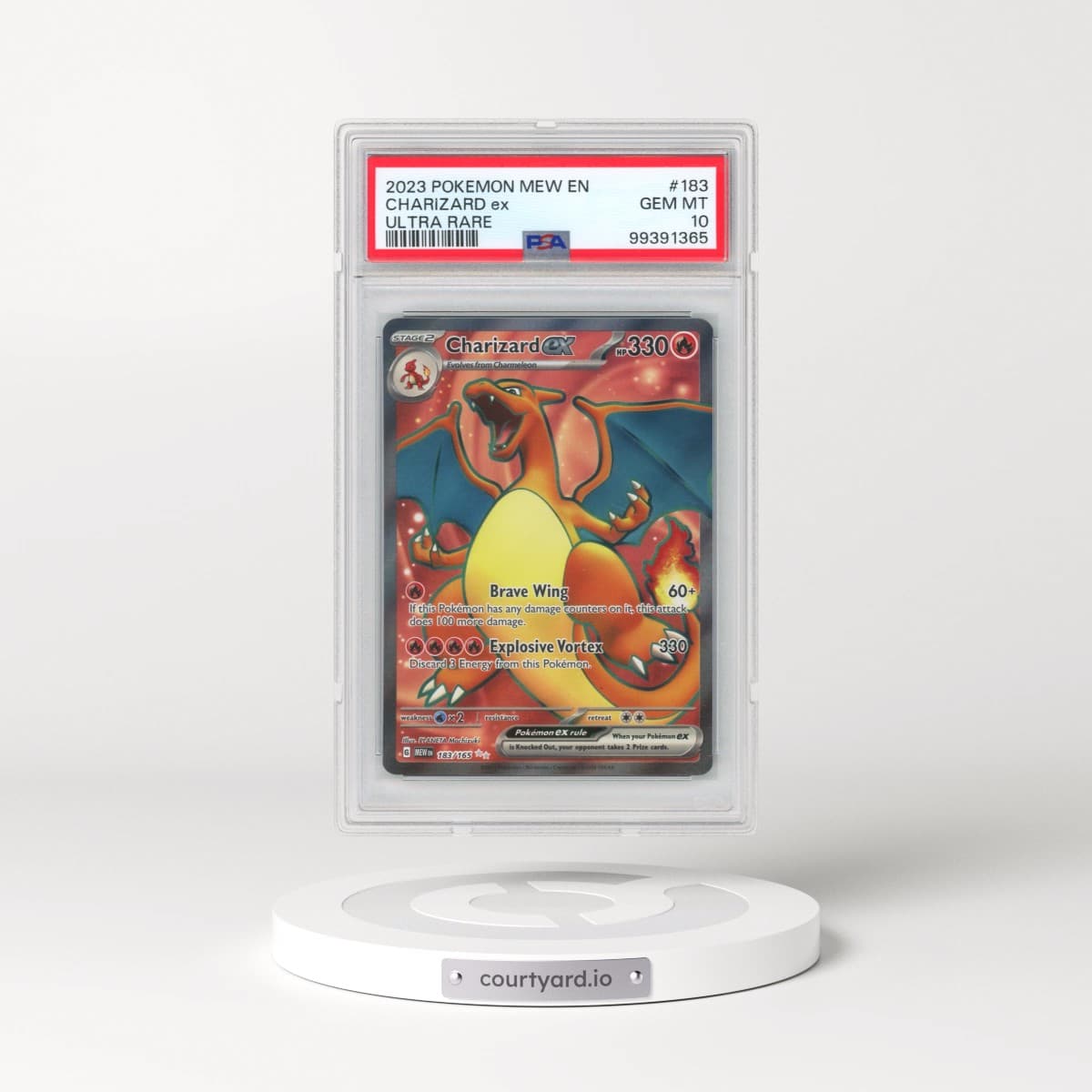 2023 Pokémon Mew EN-151 #183 Charizard EX - Holo Ultra Rare (PSA 10 GEM MINT)