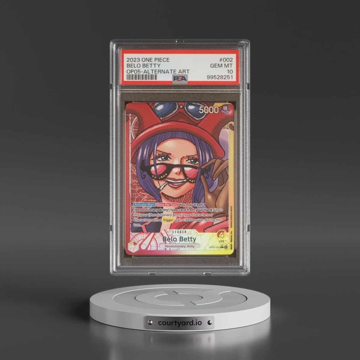 2023 One Piece Awakening of the New Era #002 Belo Betty - Alternate Art (PSA 10 GEM MINT)