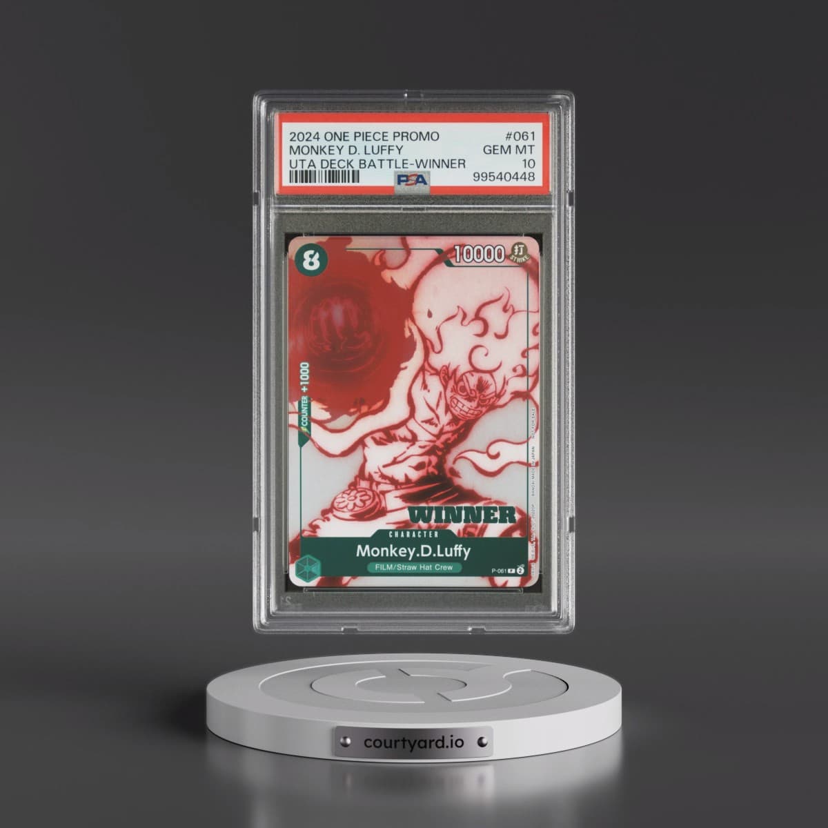 2024 One Piece Promos #061 Monkey D. Luffy - Uta Deck Battle-Winner (PSA 10 GEM MINT)