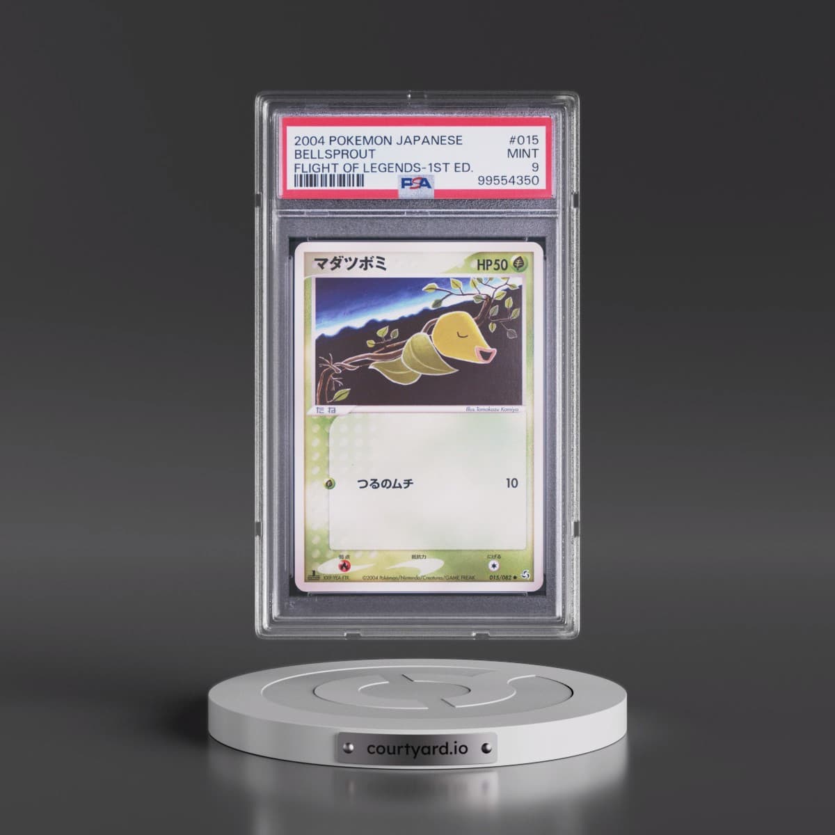 2004 Pokémon Flight of Legends #015 Bellsprout - 1st Edition (PSA 9 MINT)
