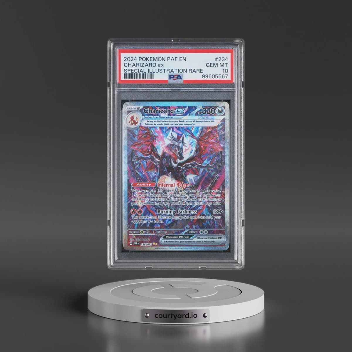 2024 Pokémon Paf EN-Paldean Fates #234 Charizard EX - Holo Special Illustration Rare (PSA 10 GEM MINT)