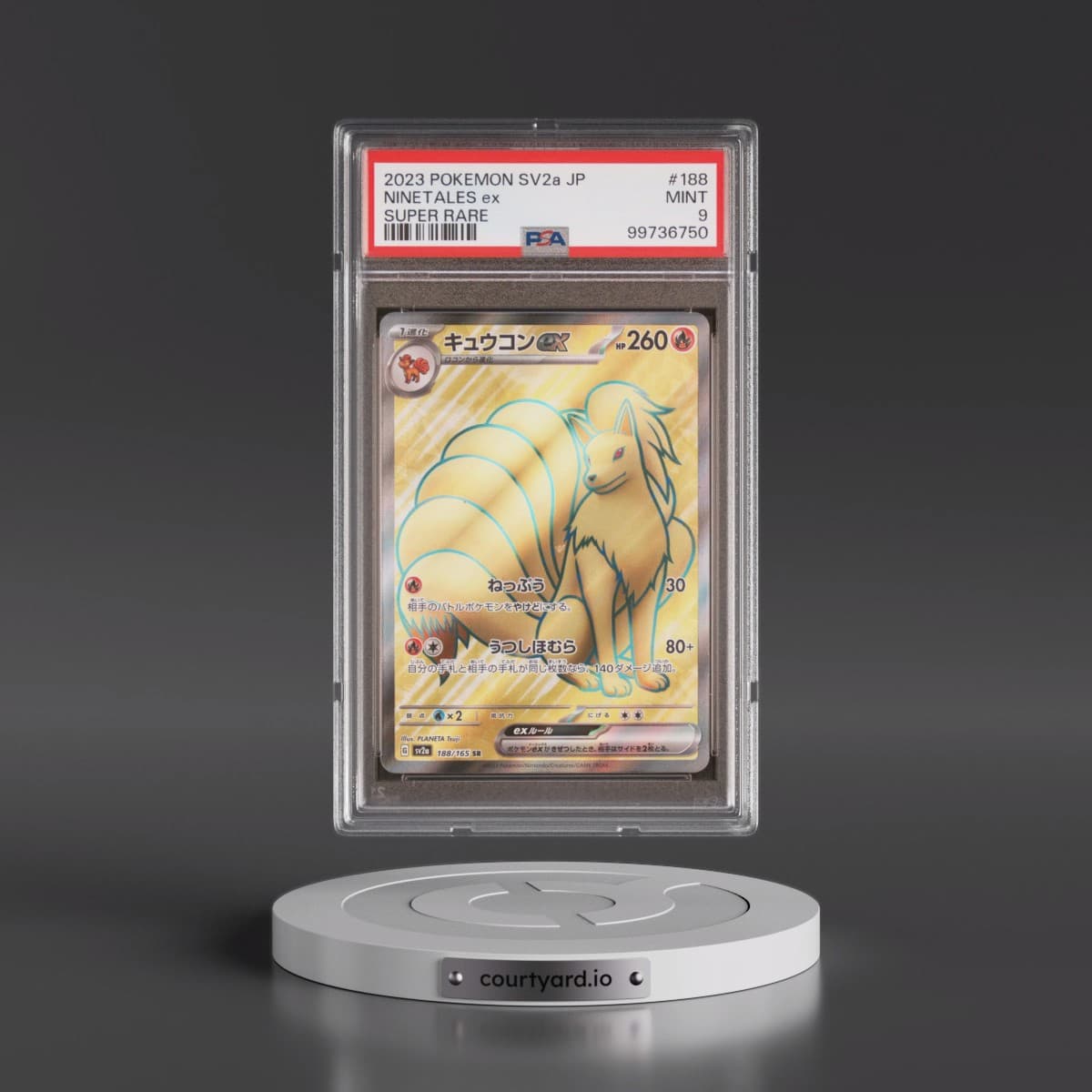 2023 Pokémon Sv2a-Pokemon 151 #188 Ninetales EX - Holo Super Rare (PSA 9 MINT)