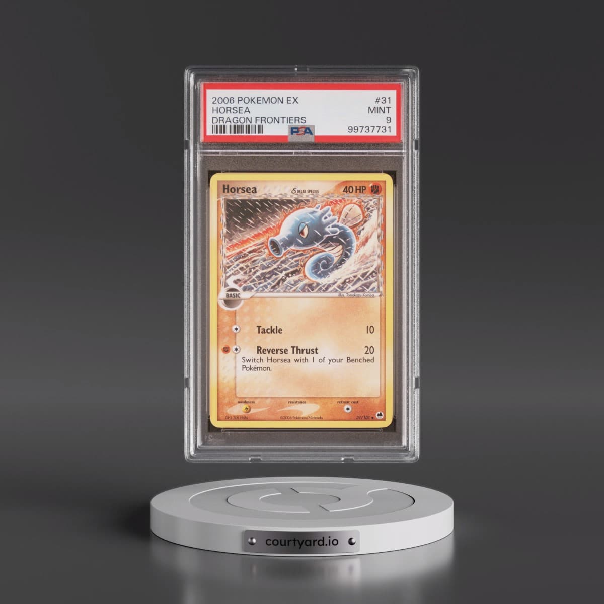 2006 Pokémon EX Dragon Frontiers #31 Horsea (PSA 9 MINT)