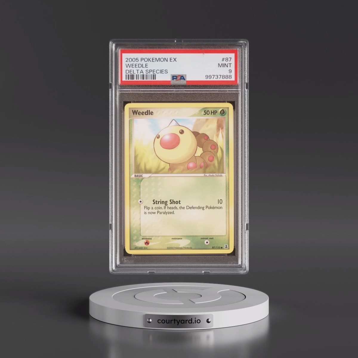 2005 Pokémon EX Delta Species #87 Weedle (PSA 9 MINT)