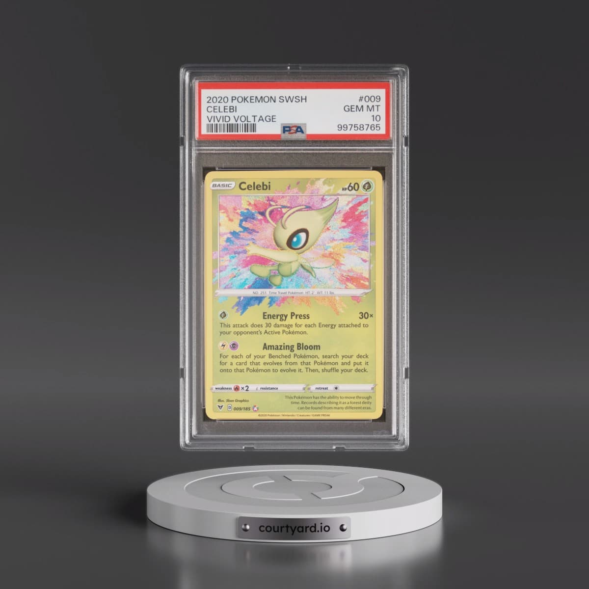 2020 Pokémon Sword & Shield Vivid Voltage #009 Celebi (PSA 10 GEM MINT)