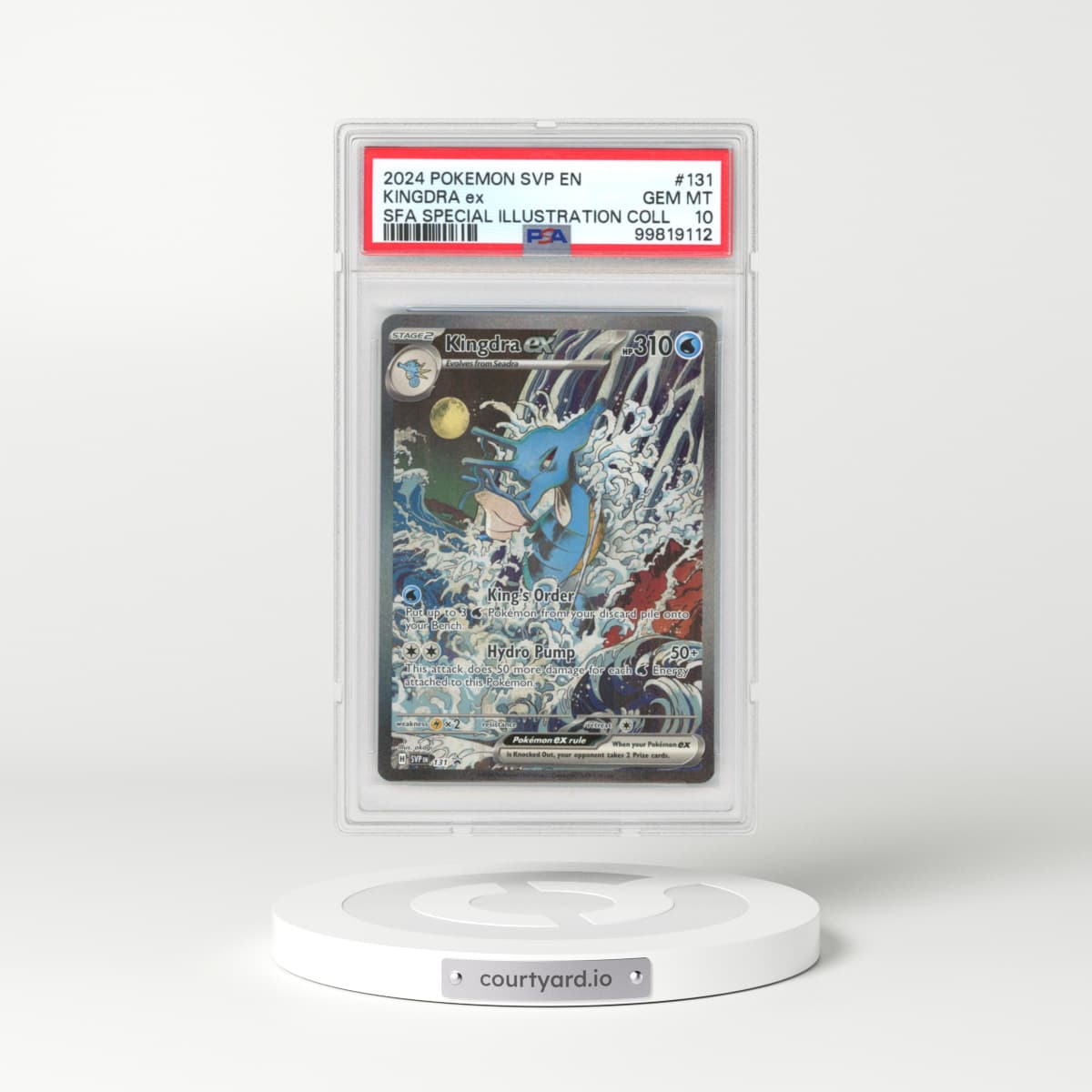 2024 Pokémon Svp EN-SV Black Star Promo #131 Kingdra EX - Holo Shrouded Fable Special Illustration Collection (PSA 10 GEM MINT)