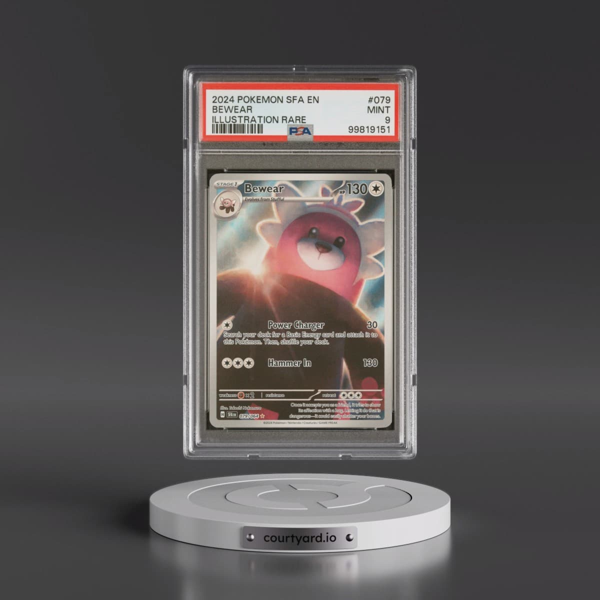 2024 Pokémon Sfa EN-Shrouded Fable #079 Bewear - Illustration Rare (PSA 9 MINT)