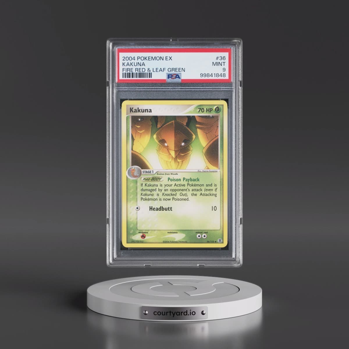 2004 Pokémon EX Fire Red & Leaf Green #36 Kakuna (PSA 9 MINT)