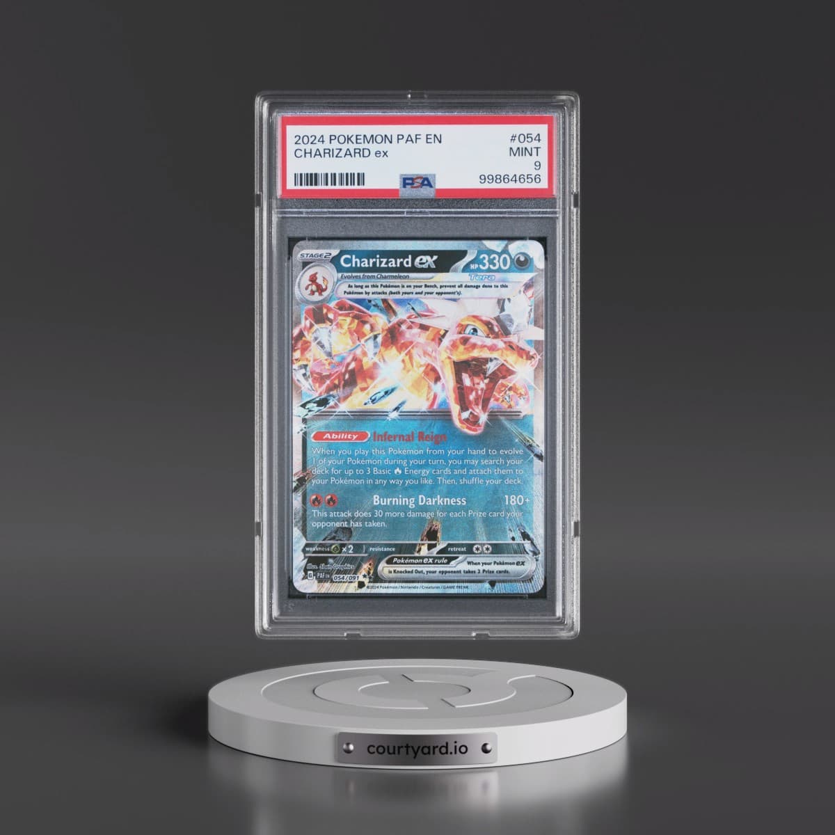 2024 Pokémon Paf EN-Paldean Fates #054 Charizard EX - Holo (PSA 9 MINT)