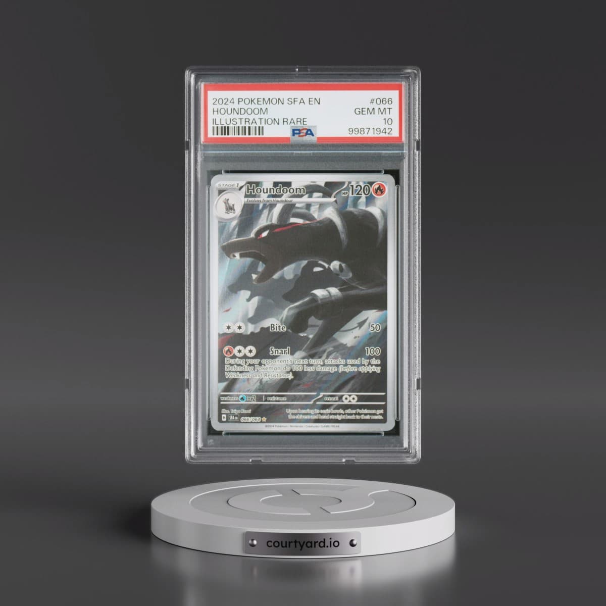 2024 Pokémon Sfa EN-Shrouded Fable #066 Houndoom - Illustration Rare (PSA 10 GEM MINT)