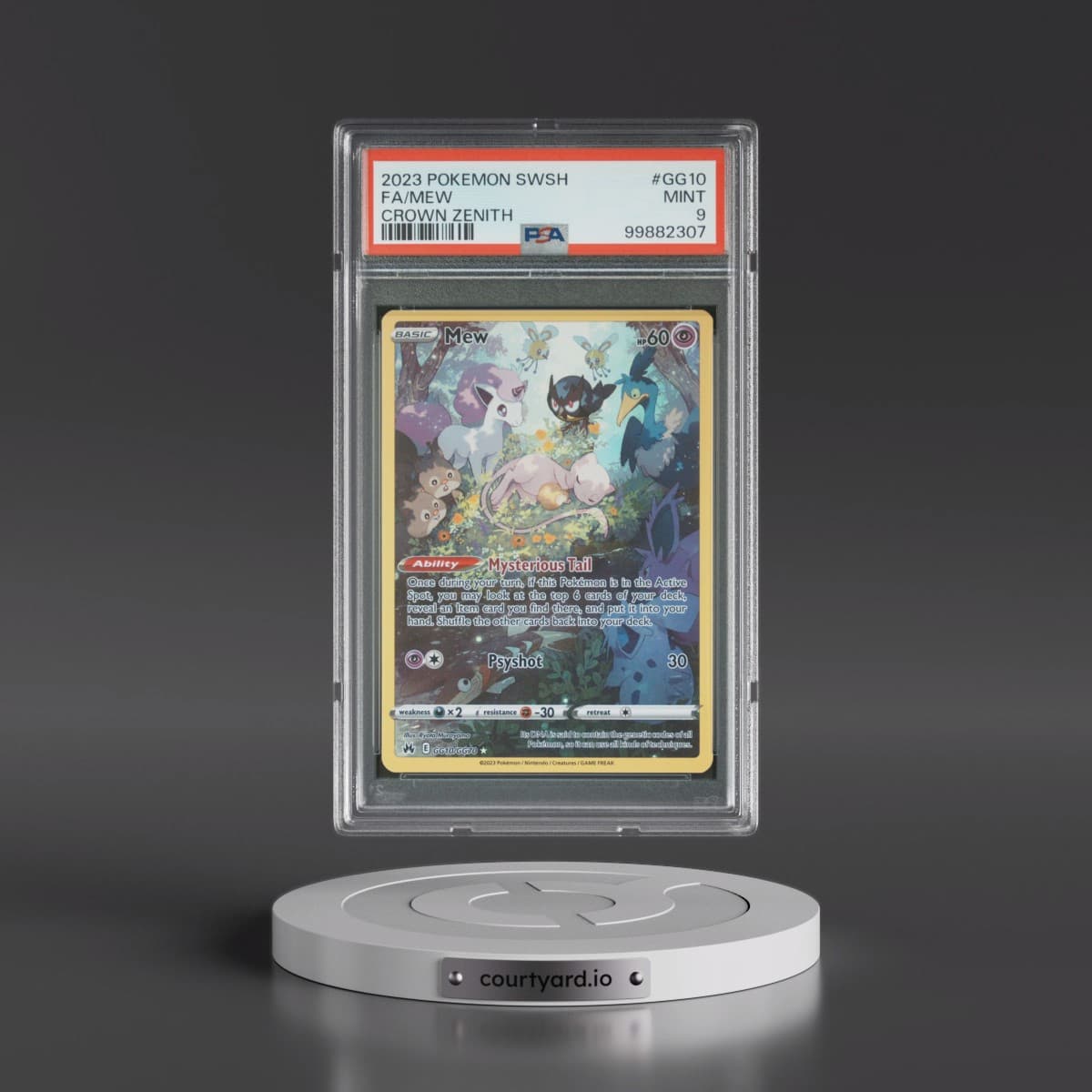 2023 Pokémon Sword and Shield Crown Zenith #GG10 Mew - Full Art (PSA 9 MINT)