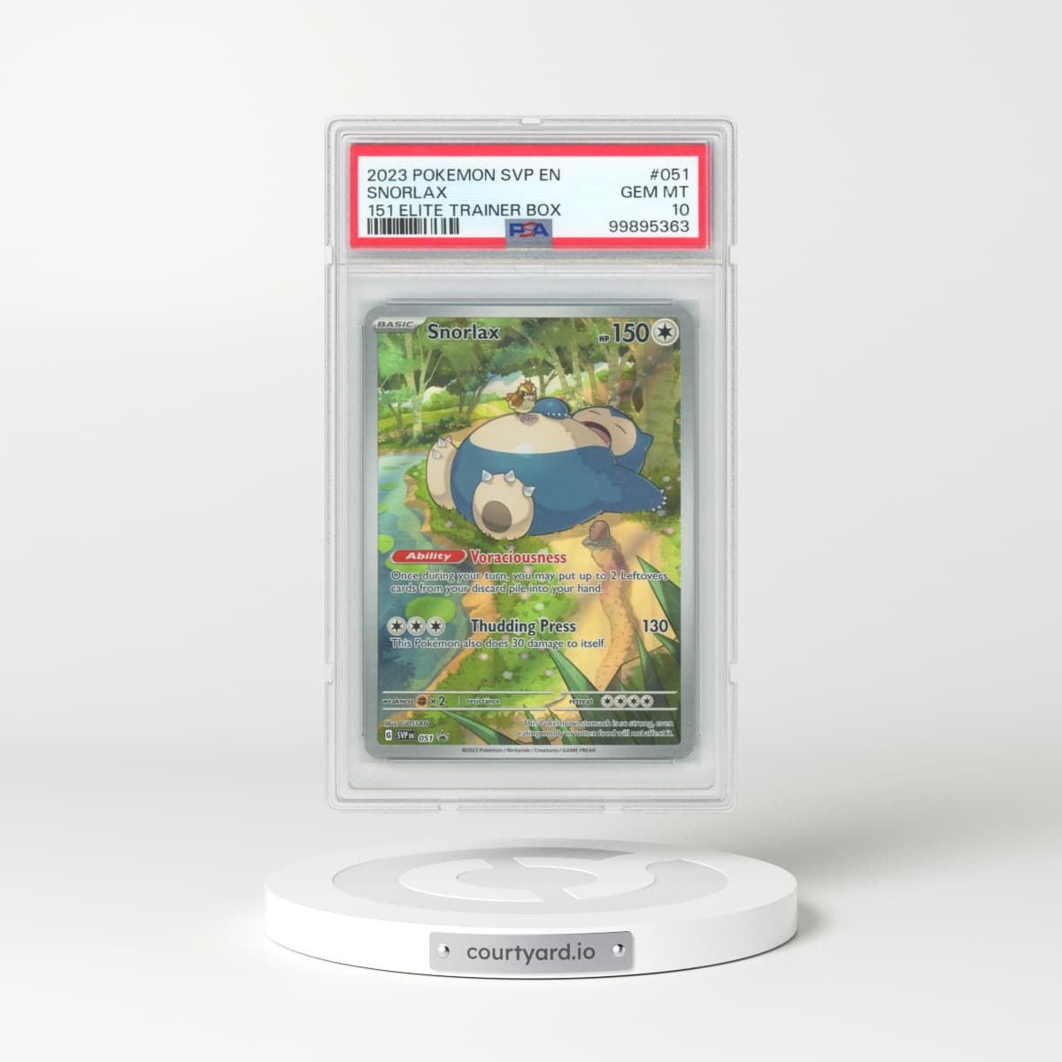 2023 Pokémon Svp EN-SV Black Star Promo #051 Snorlax - 151 Elite Trainer Box (PSA 10 GEM MINT)