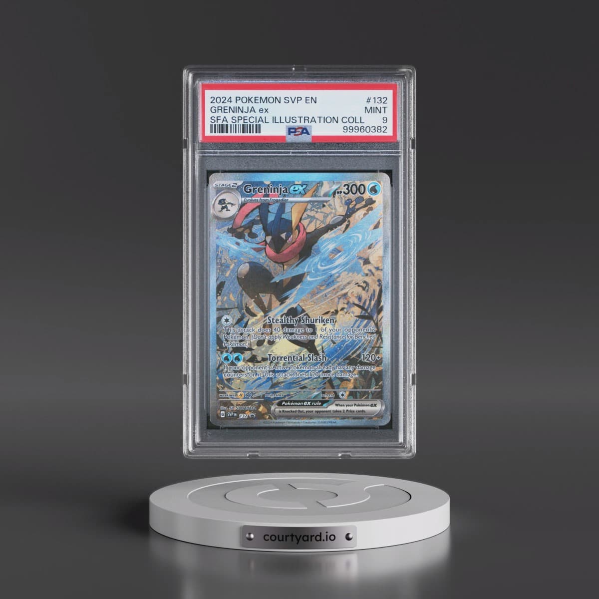 2024 Pokémon Svp EN-SV Black Star Promo #132 Greninja EX - Holo Shrouded Fable Special Illustration Collection (PSA 9 MINT)