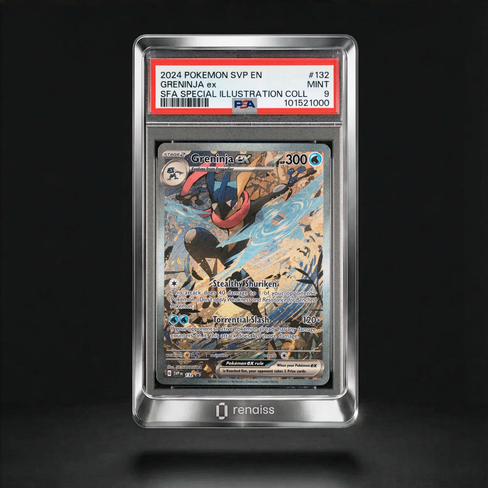 PSA 9 Mint 2024 Pokemon Svp EN-SV Black Star Promo #132 Greninja EX