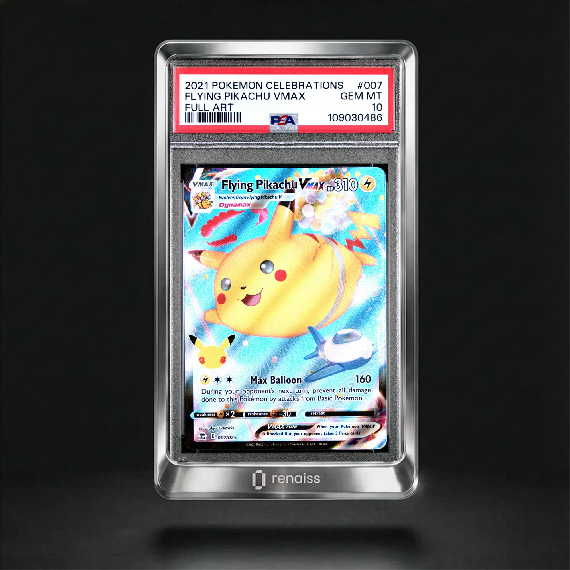 PSA 10 Gem Mint 2021 Pokemon Celebrations #7 Flying Pikachu Vmax