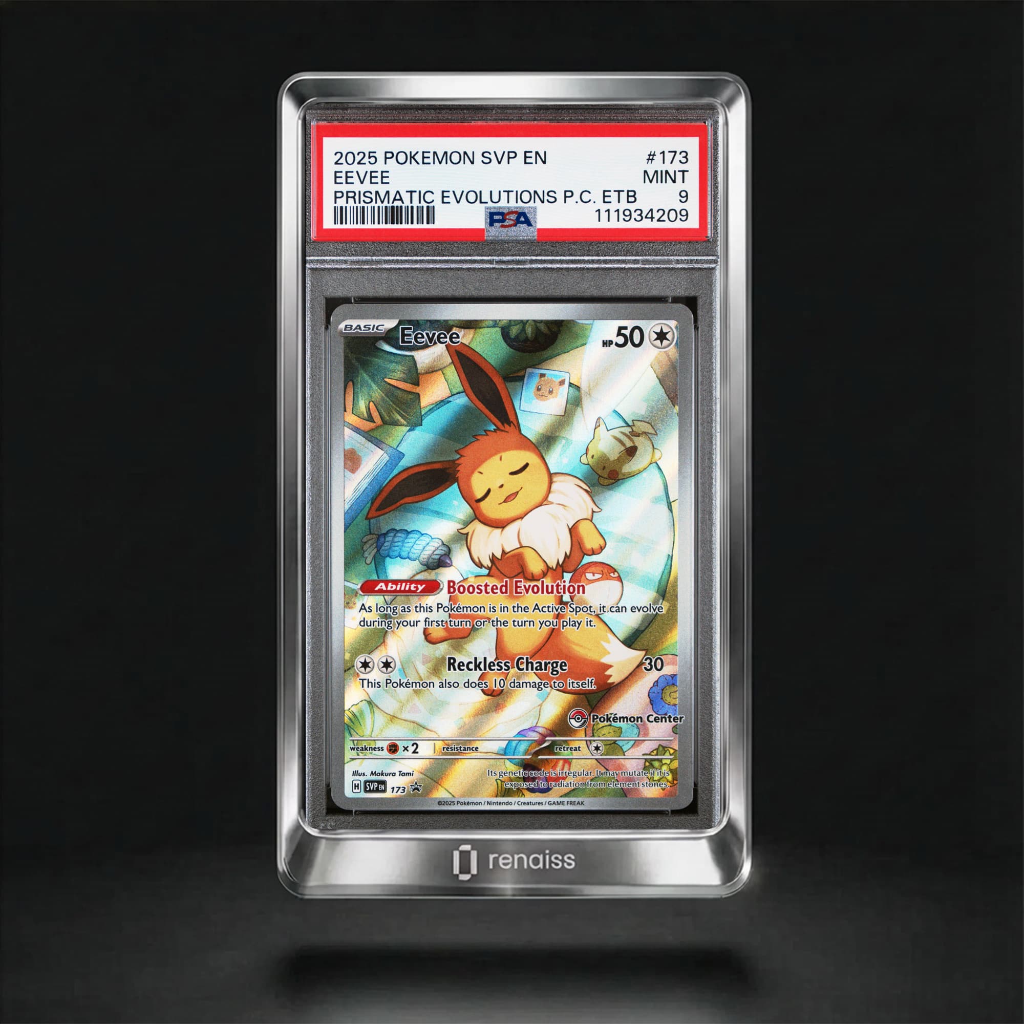 PSA 9 Mint 2025 Pokemon Svp En-Sv Black Star Promo #173 Eevee