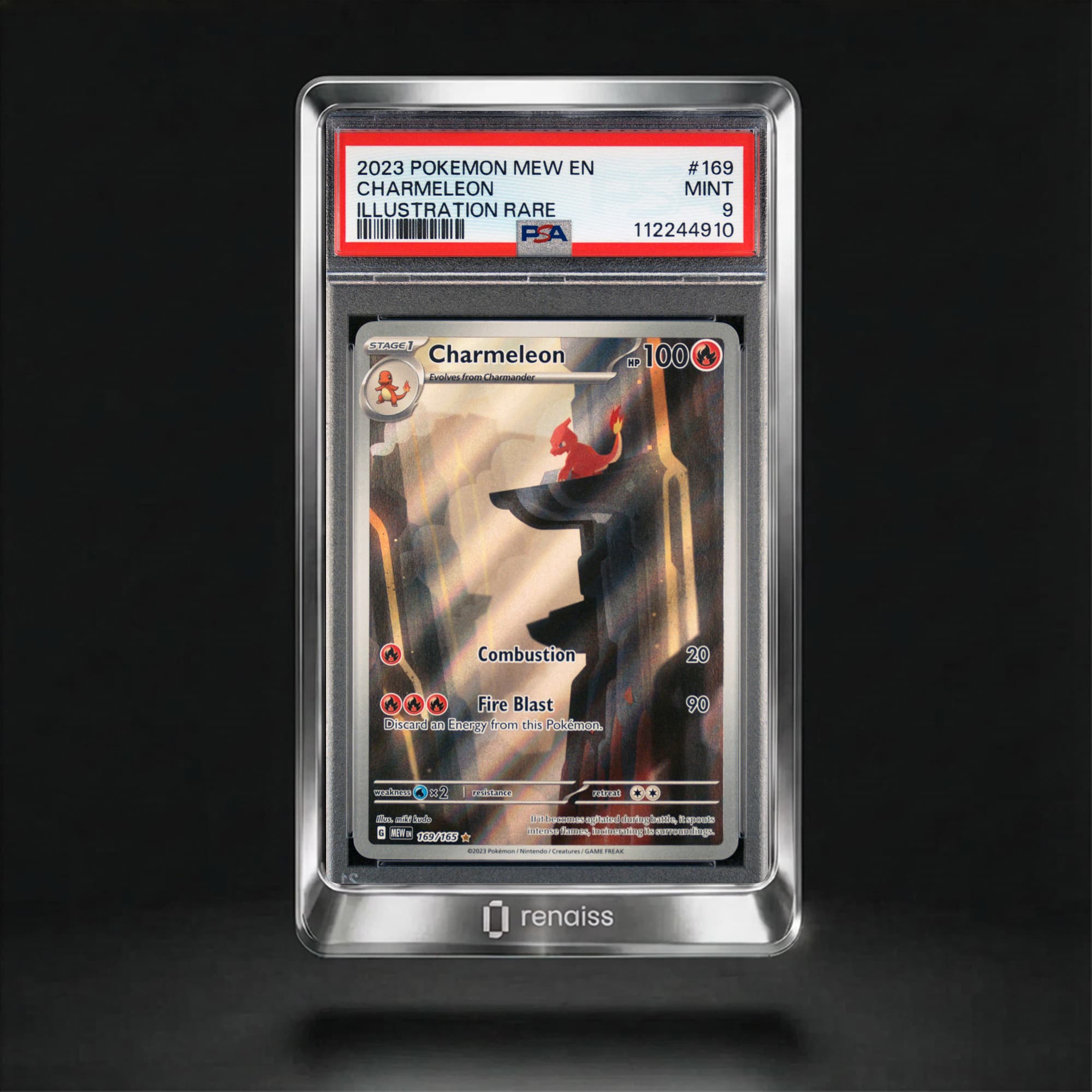 PSA 9 Mint 2023 Pokemon Mew En-151 #169 Charmeleon