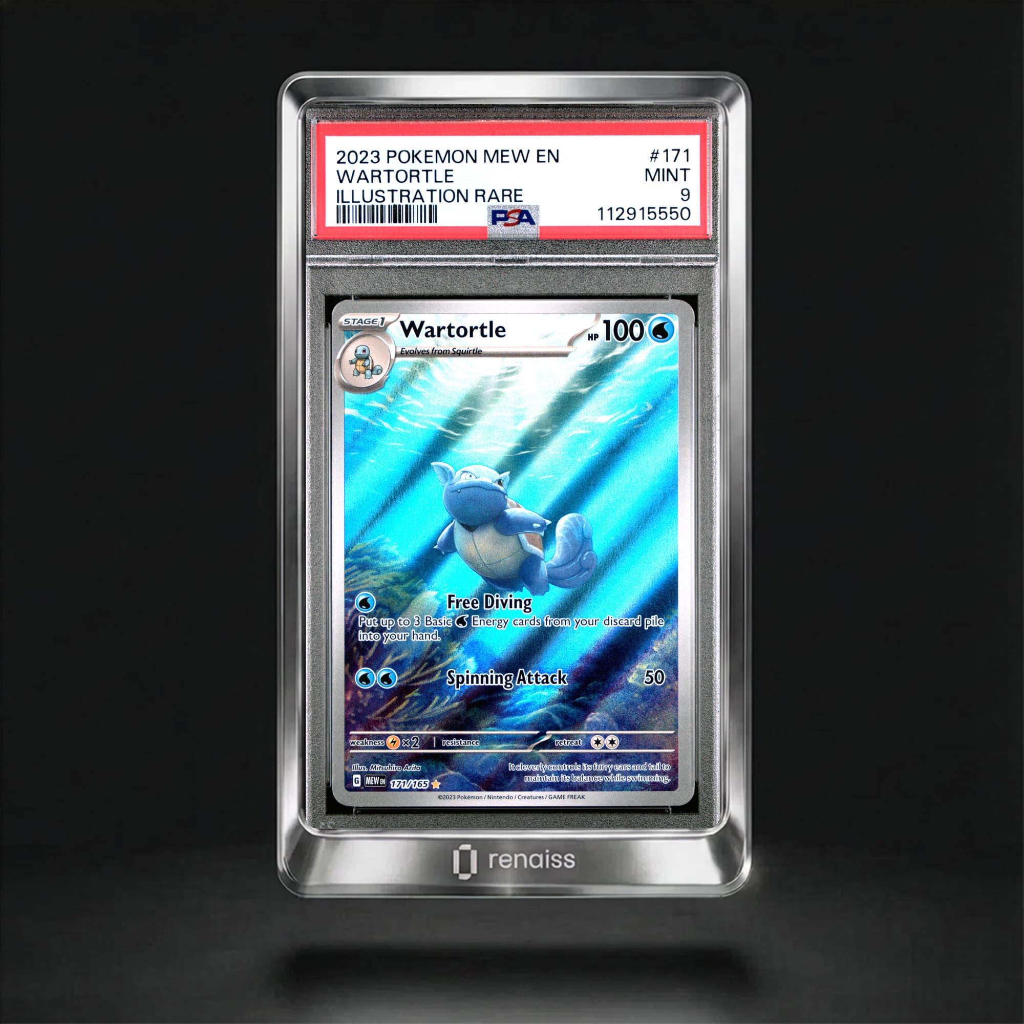 PSA 9 Mint 2023 Pokemon Mew En-151 #171 Wartortle