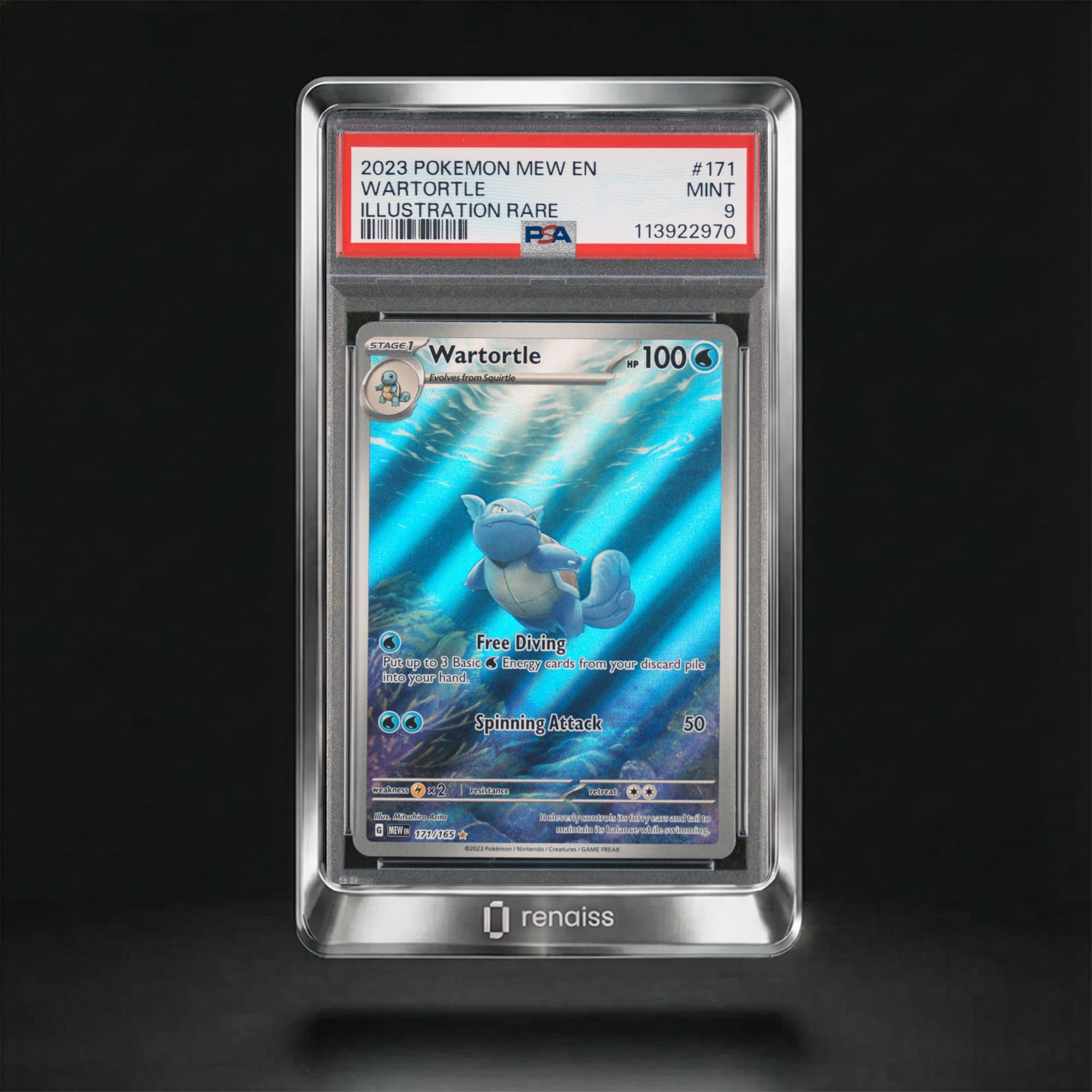 PSA 9 Mint 2023 Pokemon Mew En-151 #171 Wartortle