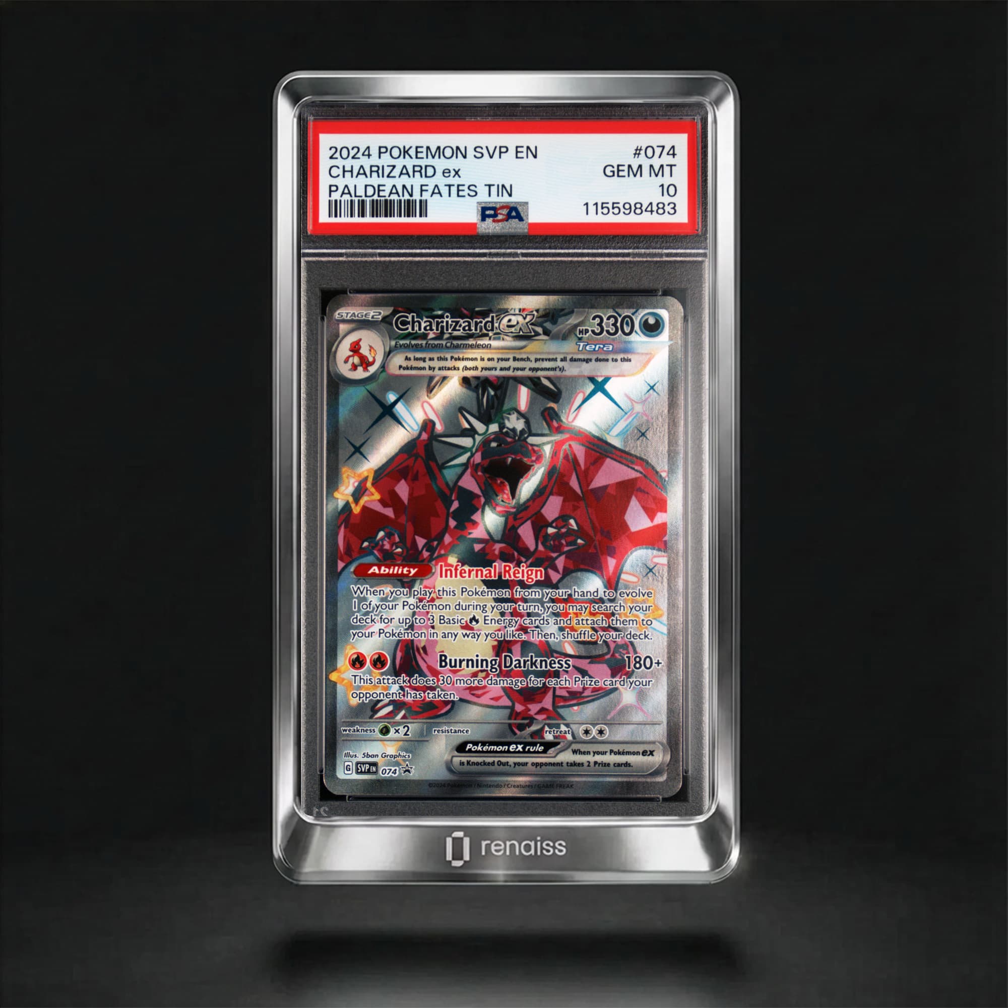 PSA 10 Gem Mint 2024 Pokemon Svp En-Sv Black Star Promo #74 Charizard Ex