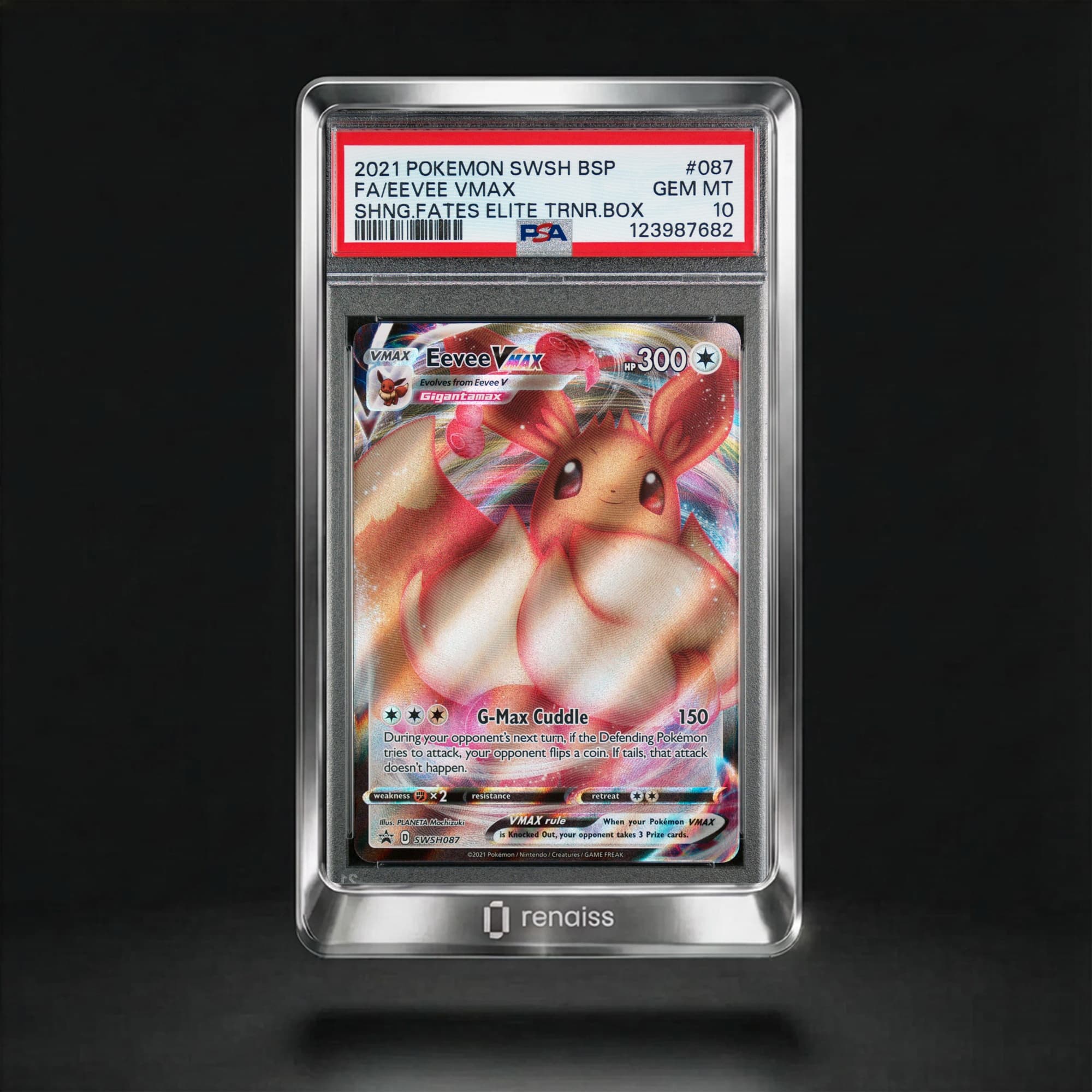 PSA 10 Gem Mint 2021 Pokemon Swsh Black Star Promo #087 Eevee Vmax
