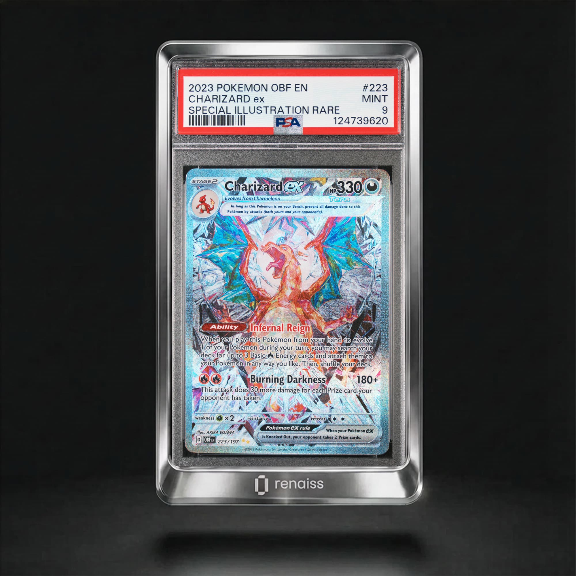 PSA 9 Mint 2023 Pokemon Obf En-Obsidian Flames #223 Charizard Ex