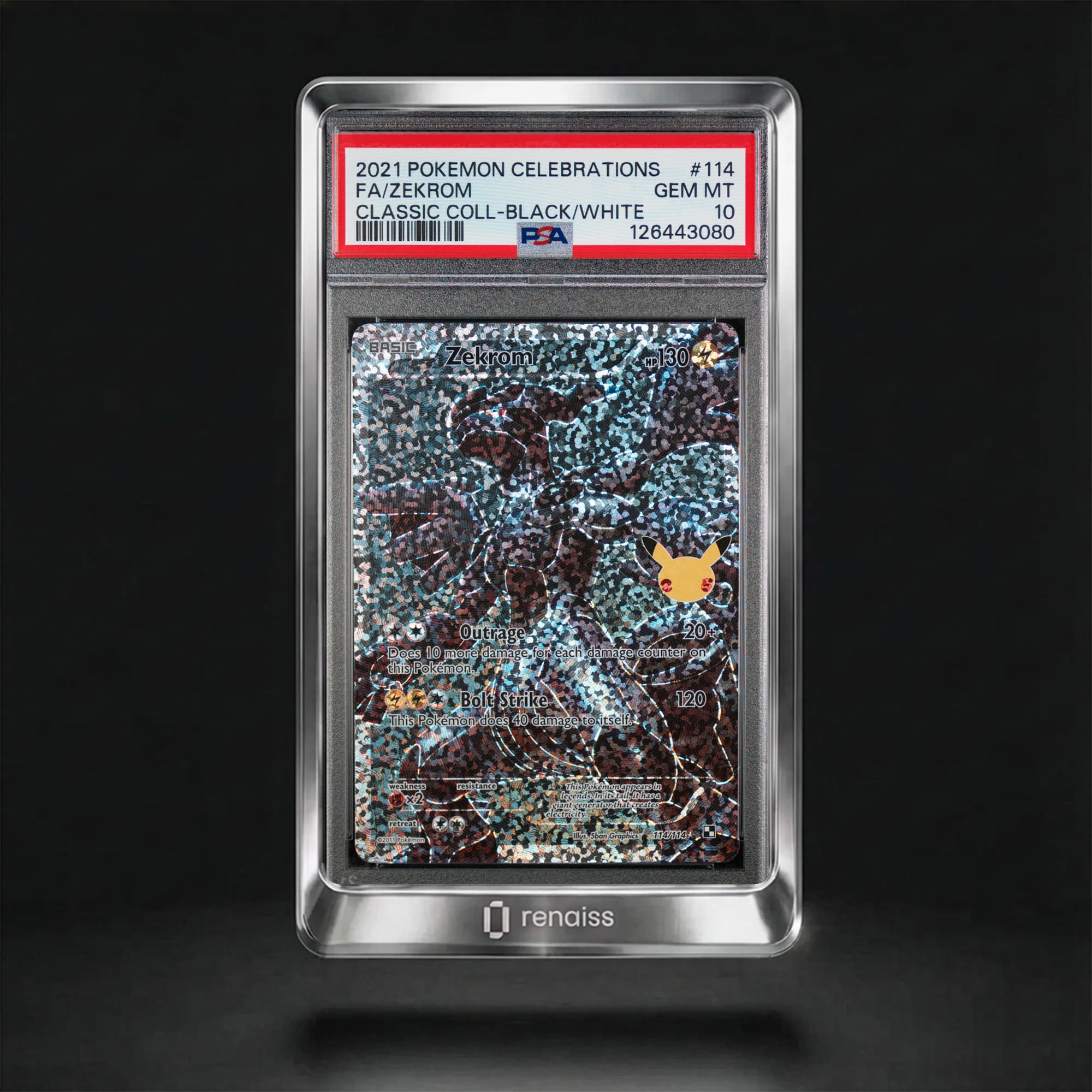 PSA 10 Gem Mint 2021 Pokemon Celebrations Classic Collection #114 Zekrom