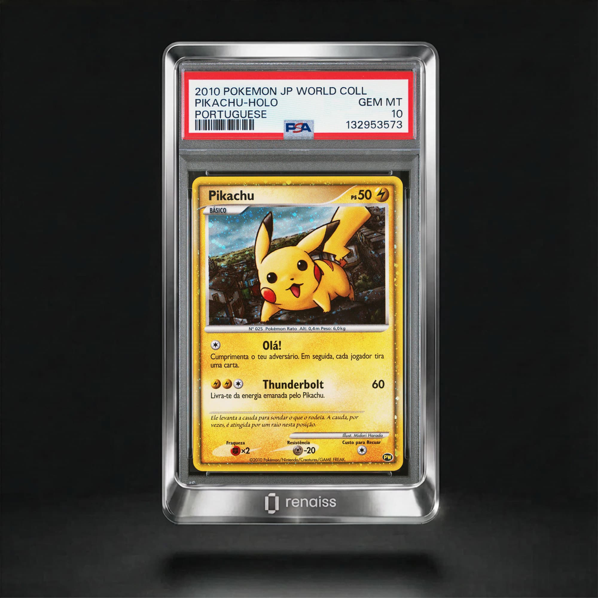 PSA 10 Gem Mint 2010 Pokemon Japanese World Collection # Pikachu-Holo
