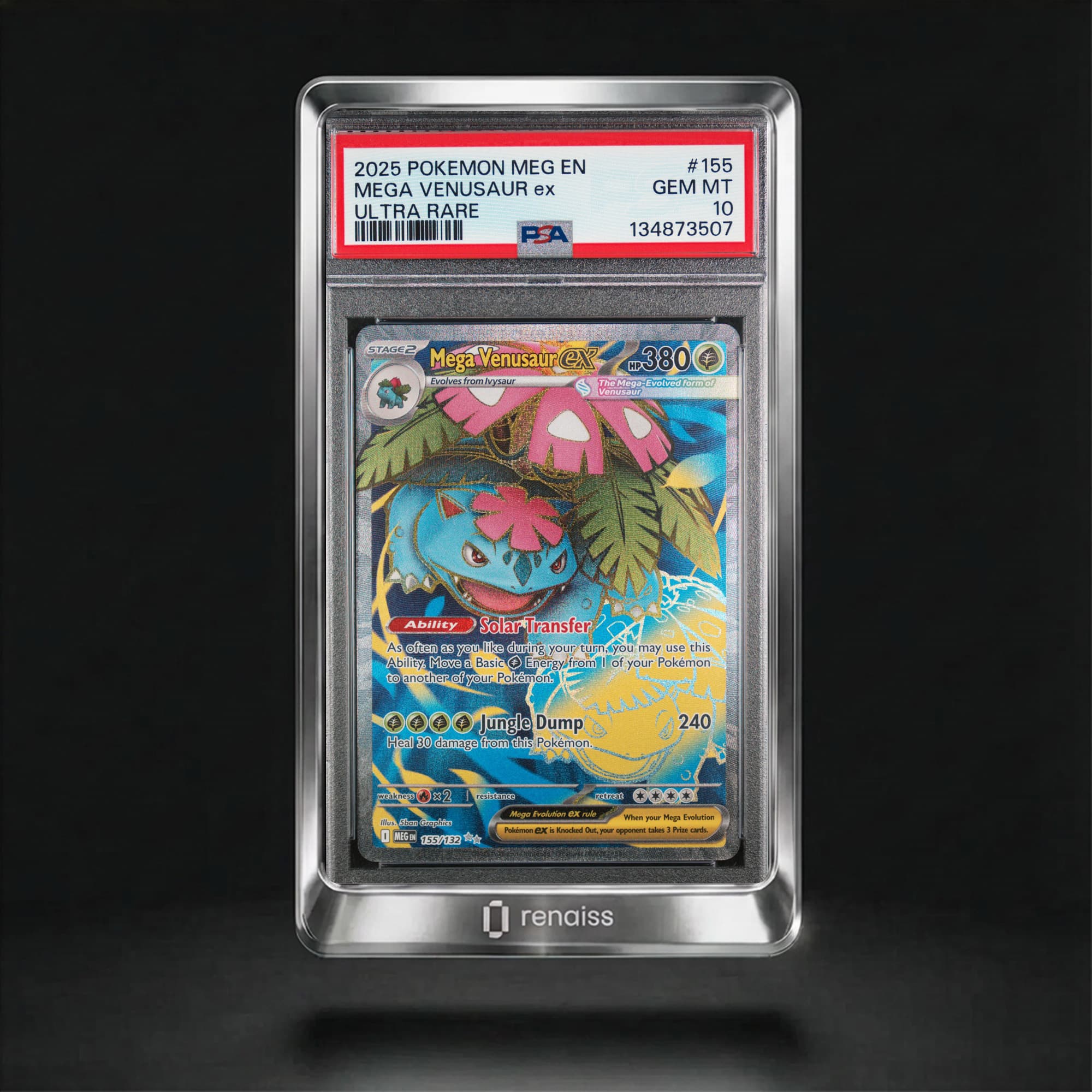 PSA 10 Gem Mint 2025 Pokemon Meg En-Mega Evolution #155 Mega Venusaur Ex