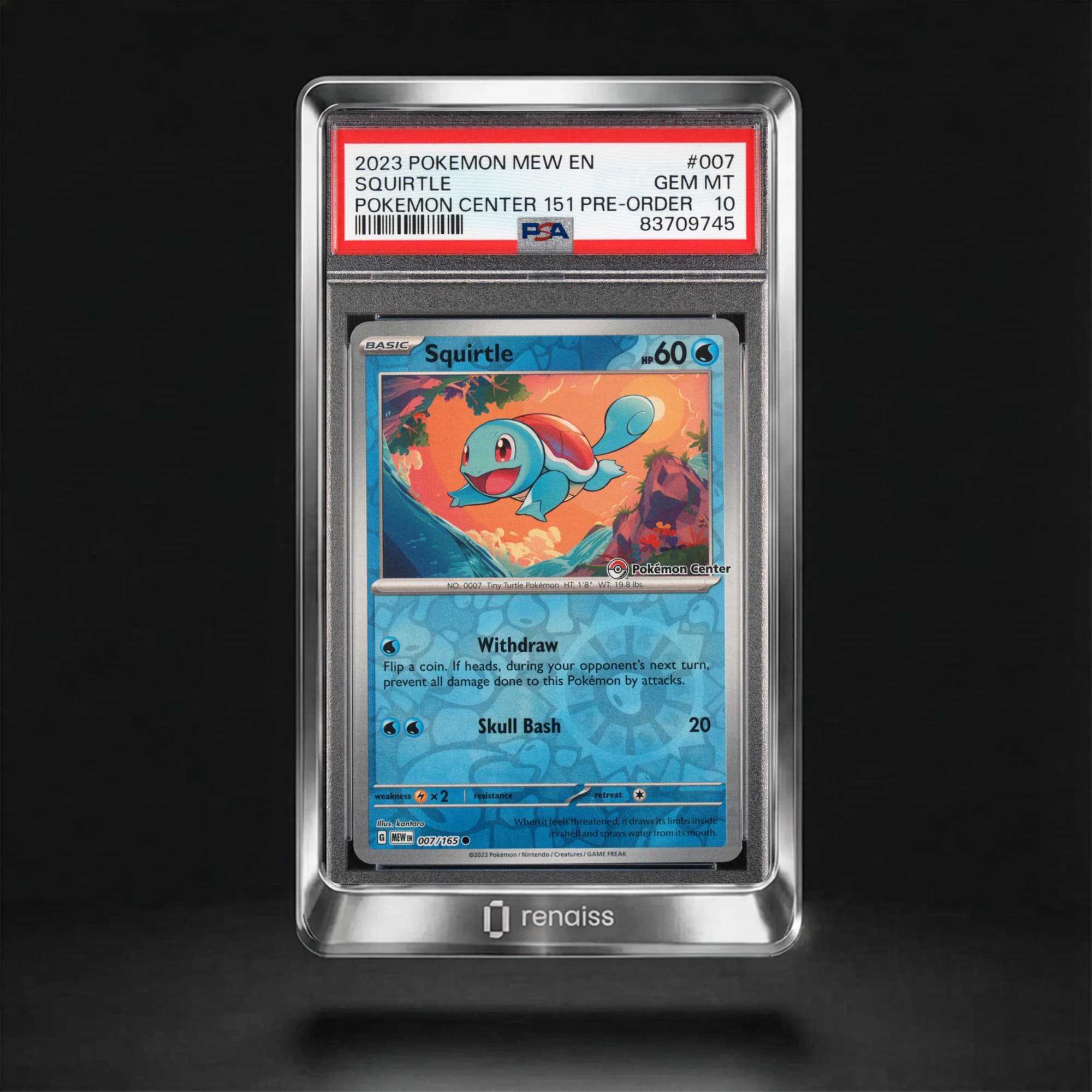 PSA 10 Gem Mint 2023 Pokemon Mew En-151 #7 Squirtle