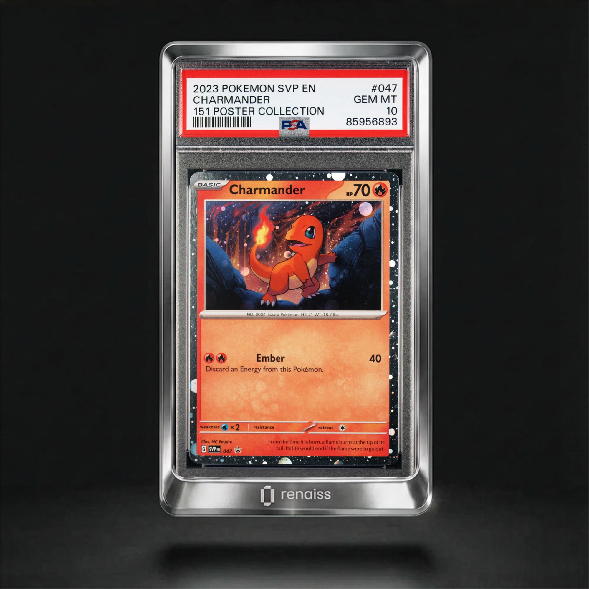 PSA 10 Gem Mint 2023 Pokemon Svp En-Sv Black Star Promo #47 Charmander