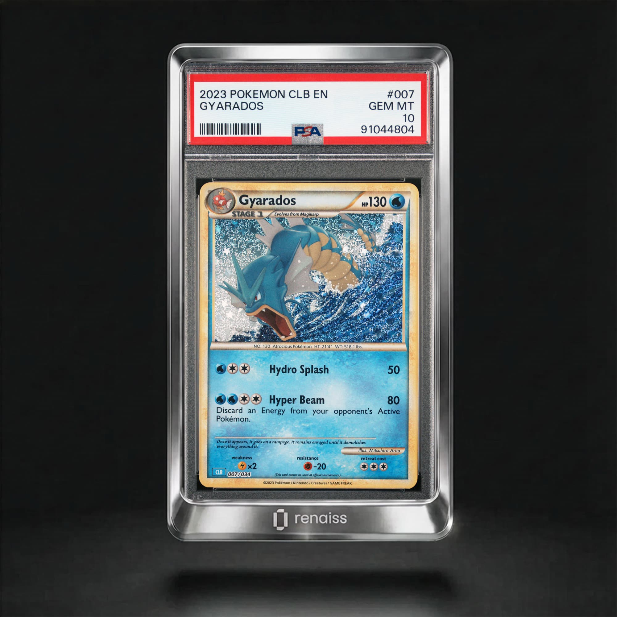 PSA 10 Gem Mint 2023 Pokemon Clb-Trading Card Game Classic Blastoise & Suicune Ex Deck #7 Gyarados