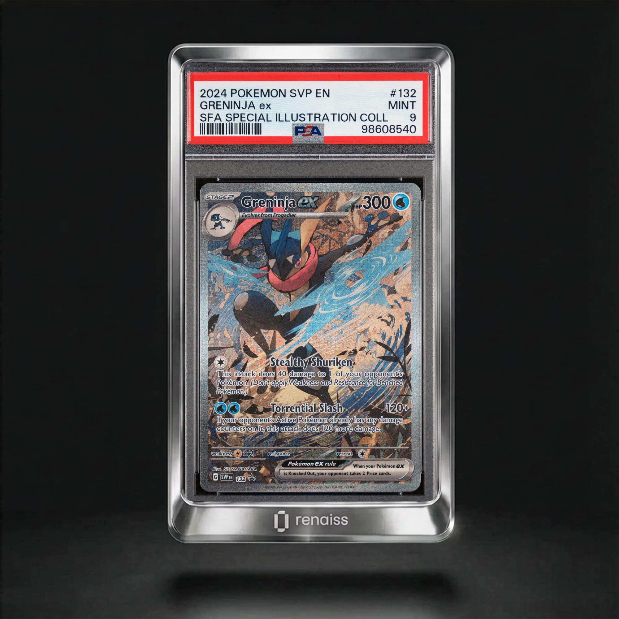 PSA 9 Mint 2024 Pokemon Svp EN-SV Black Star Promo #132 Greninja EX