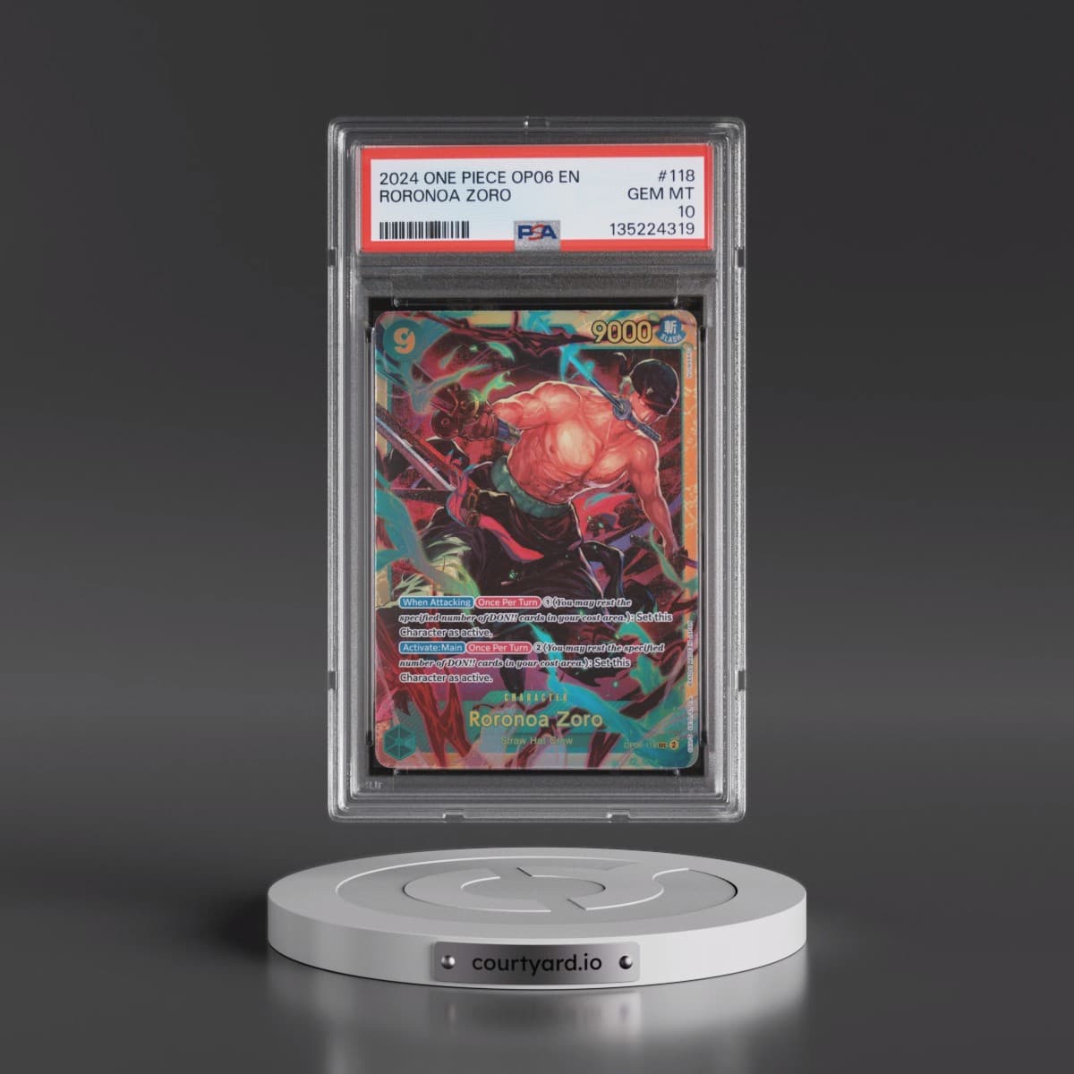 2024 One Piece Wings of the Captain #118 Roronoa Zoro (PSA 10 GEM MINT)