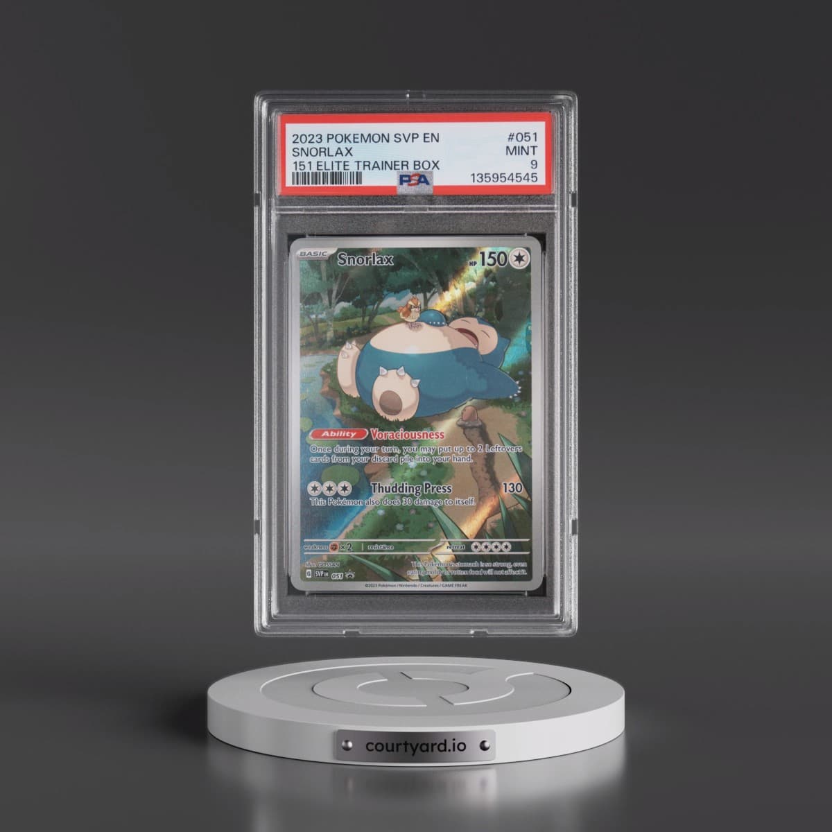 2023 Pokémon Svp EN-SV Black Star Promo #051 Snorlax - 151 Elite Trainer Box (PSA 9 MINT)