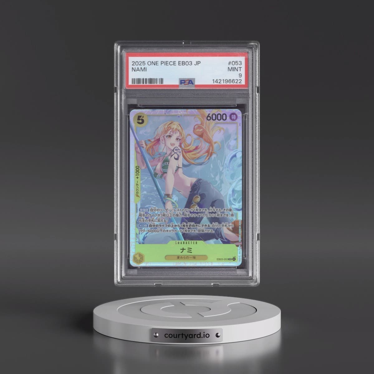 2025 One Piece Japanese EB03-Extra Booster -One Piece Heroines Edition #053 Nami (PSA 9 MINT)
