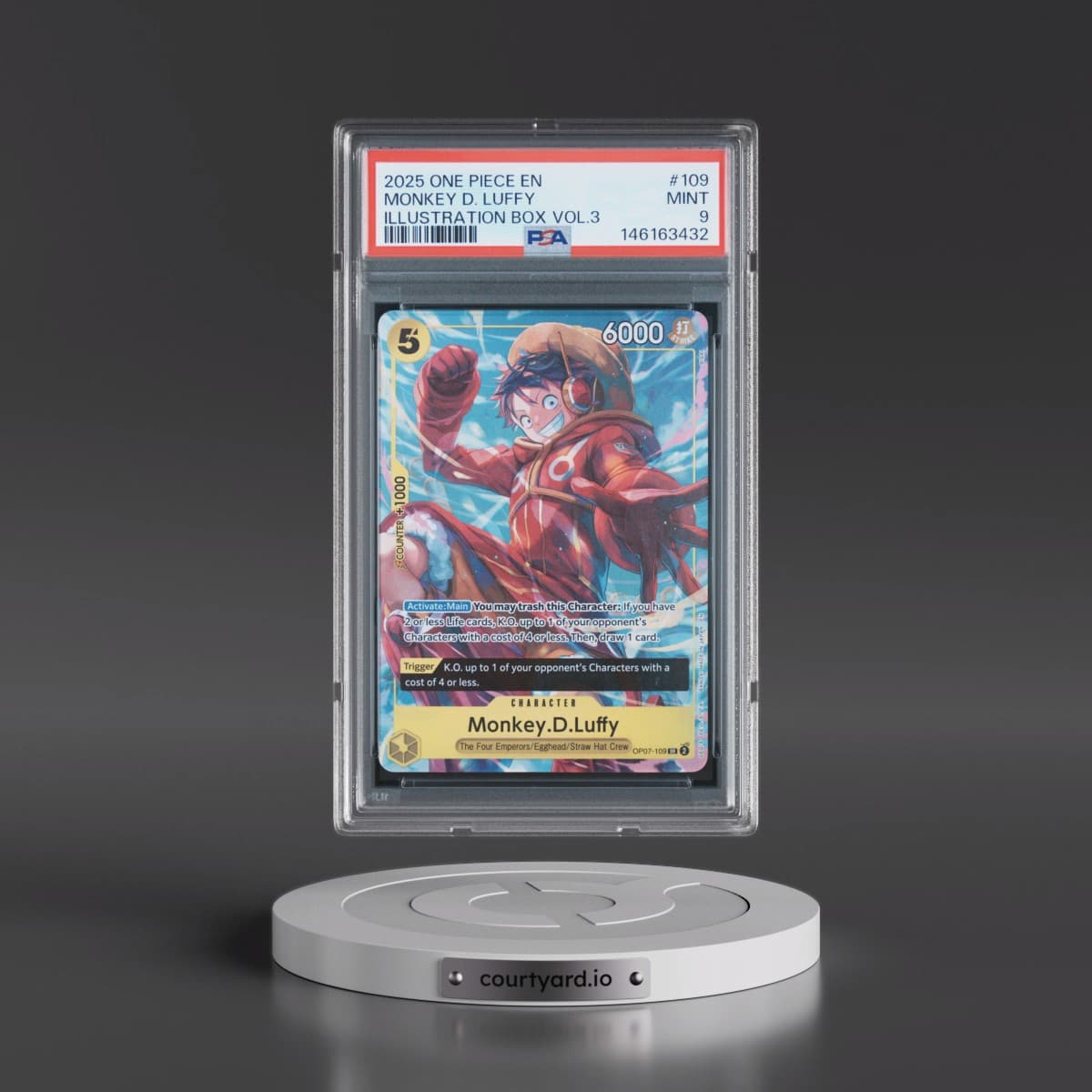 2025 One Piece Promos #109 Monkey D. Luffy - Illustration Box Vol.3 (PSA 9 MINT)