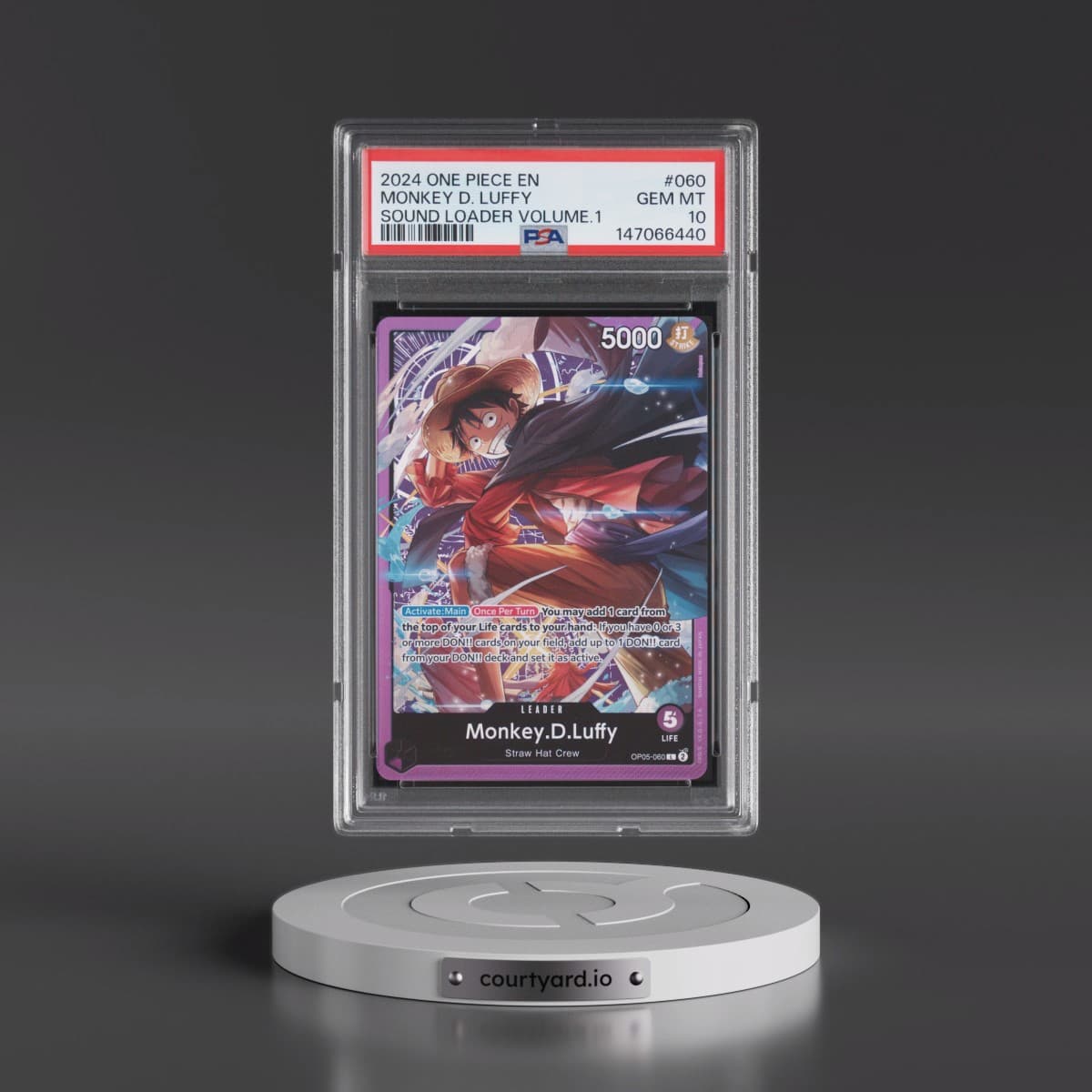 2024 One Piece Promos #060 Monkey D. Luffy - Sound Loader Volume.1 (PSA 10 GEM MINT)