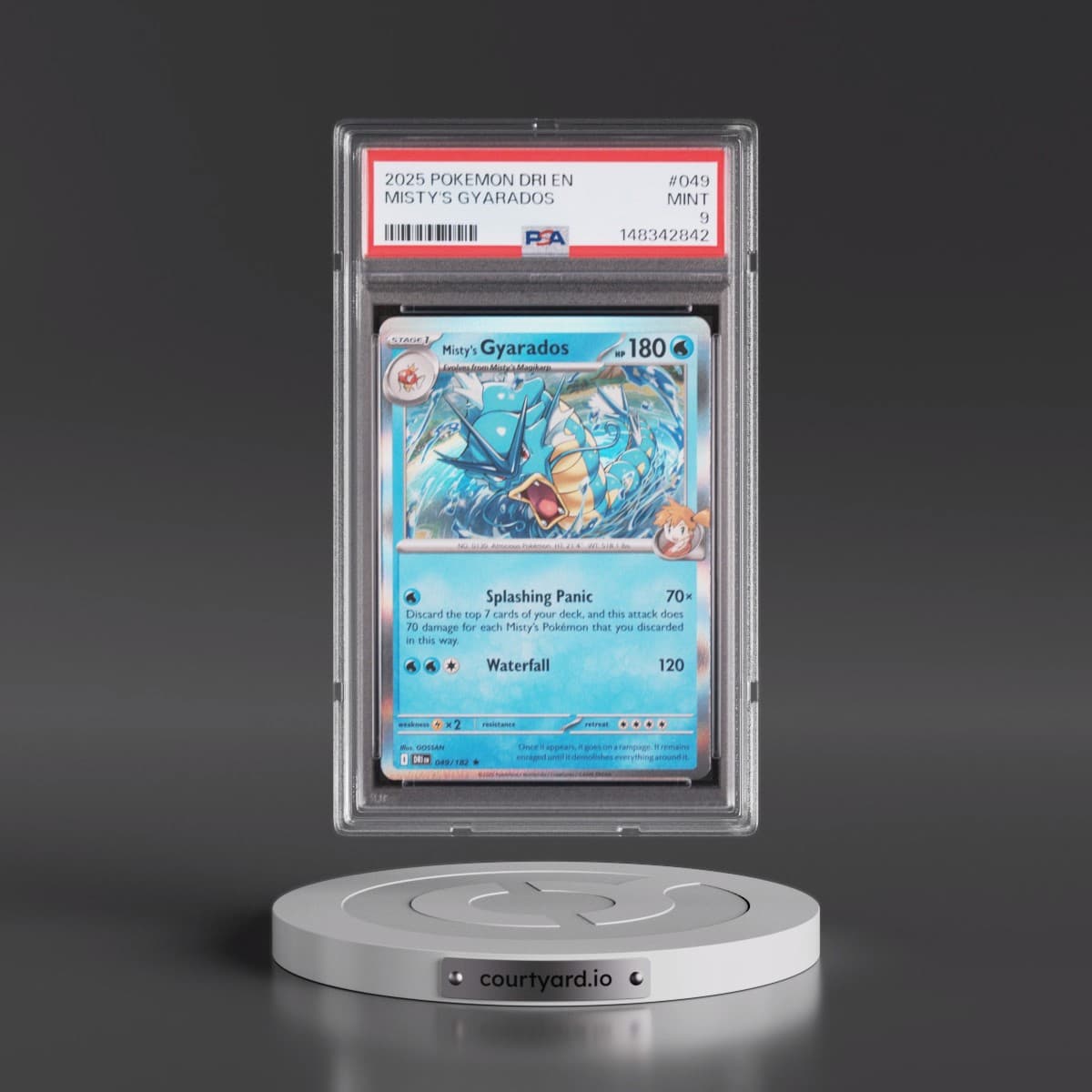 2025 Pokémon Dri EN-Destined Rivals #049 Misty's Gyarados (PSA 9 MINT)