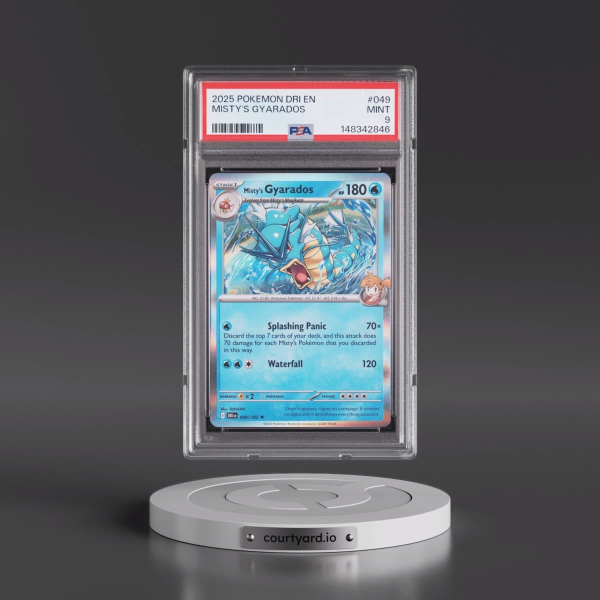 2025 Pokémon Dri EN-Destined Rivals #049 Misty's Gyarados (PSA 9 MINT)