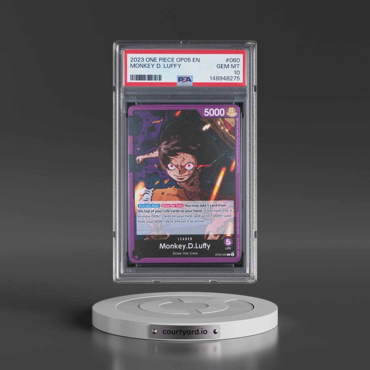 2023 One Piece OP05-Awakening of the New Era #060 Monkey D. Luffy (PSA 10 GEM MINT)