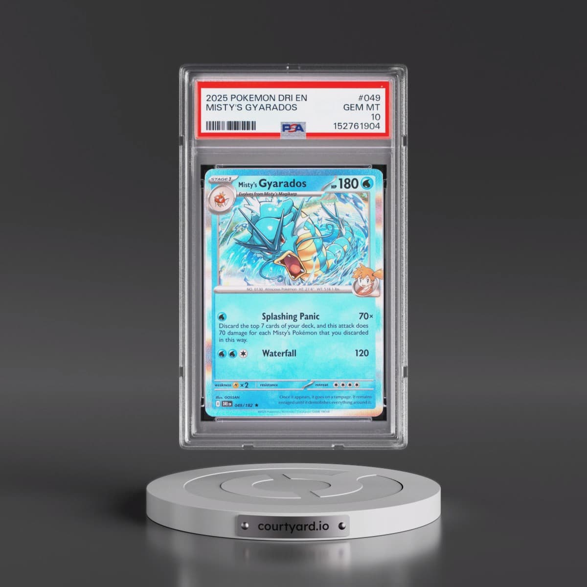 2025 Pokémon Dri EN-Destined Rivals #049 Misty's Gyarados (PSA 10 GEM MINT)
